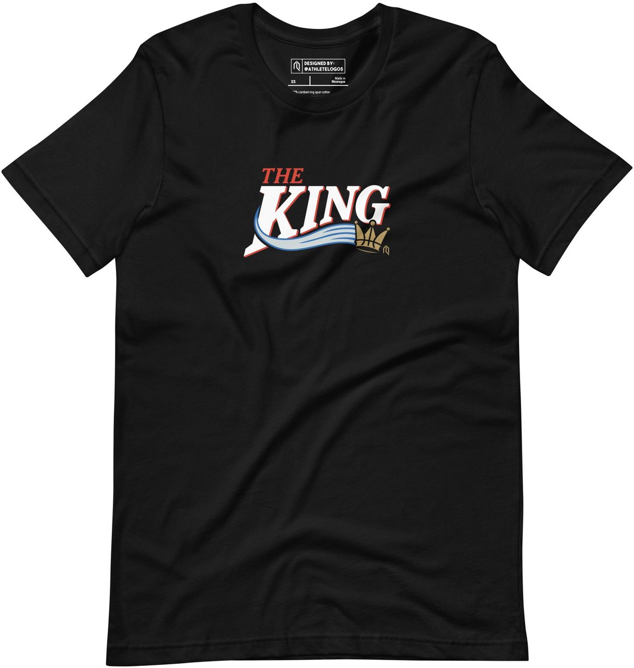 Athlete Logos Adult Philadelphia LeBron James "The King" Black T-Shirt