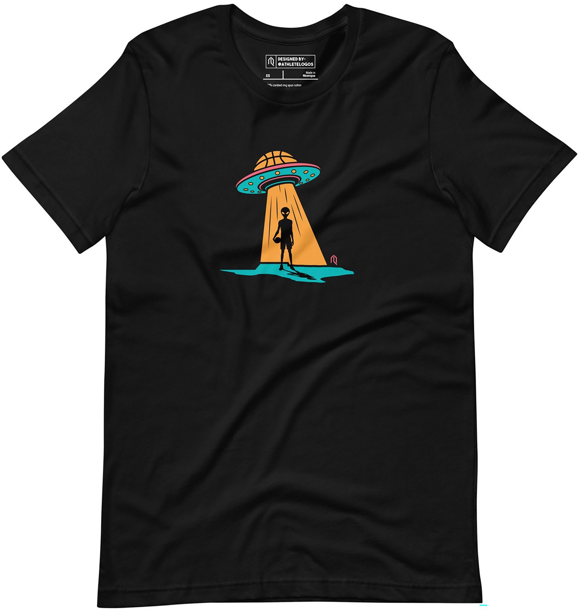 Athlete Logos Adult San Antonio Fiesta Alien Landing T-Shirt