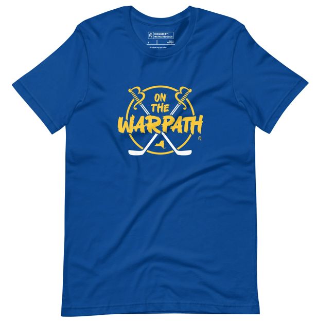 Athlete Logos Adult Buffalo Sabres Blue Warpath T-Shirt