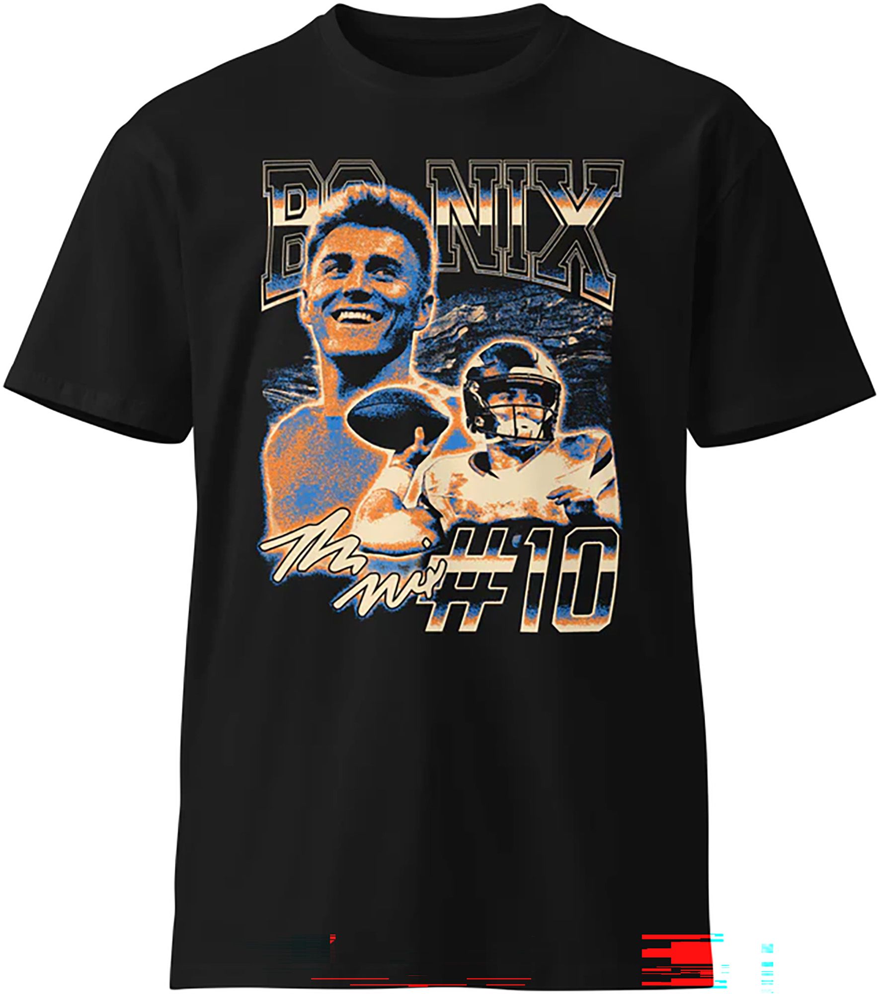 Athlete Studio Adult Denver Bo Nix Black Vintage T-Shirt