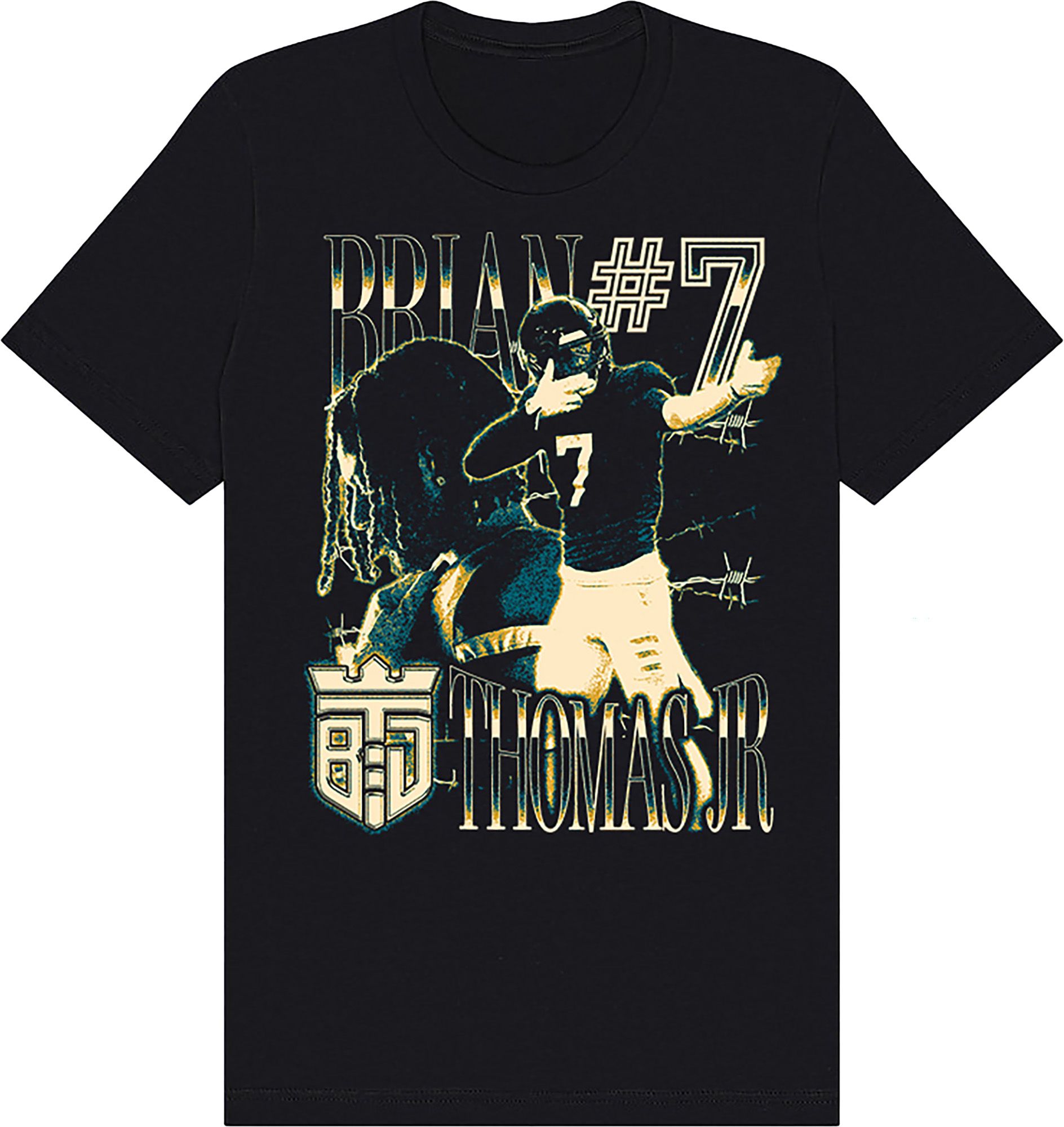 Athlete Studio Adult Jacksonville Brian Thomas Jr. Black Vintage T-Shirt