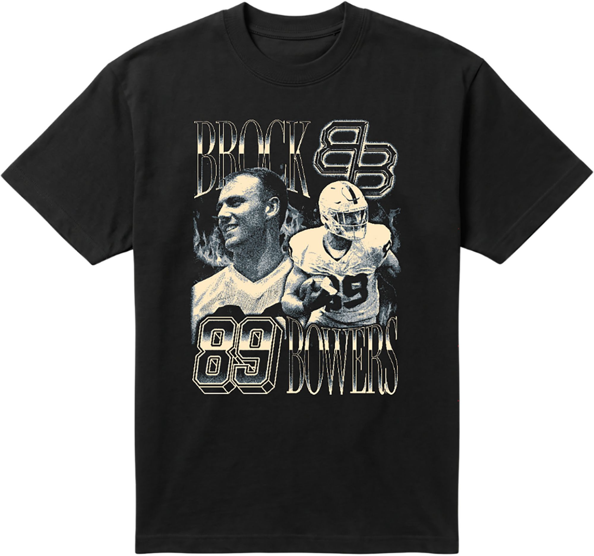 Athlete Studio Adult Las Vegas Brock Bowers Black Vintage T-Shirt