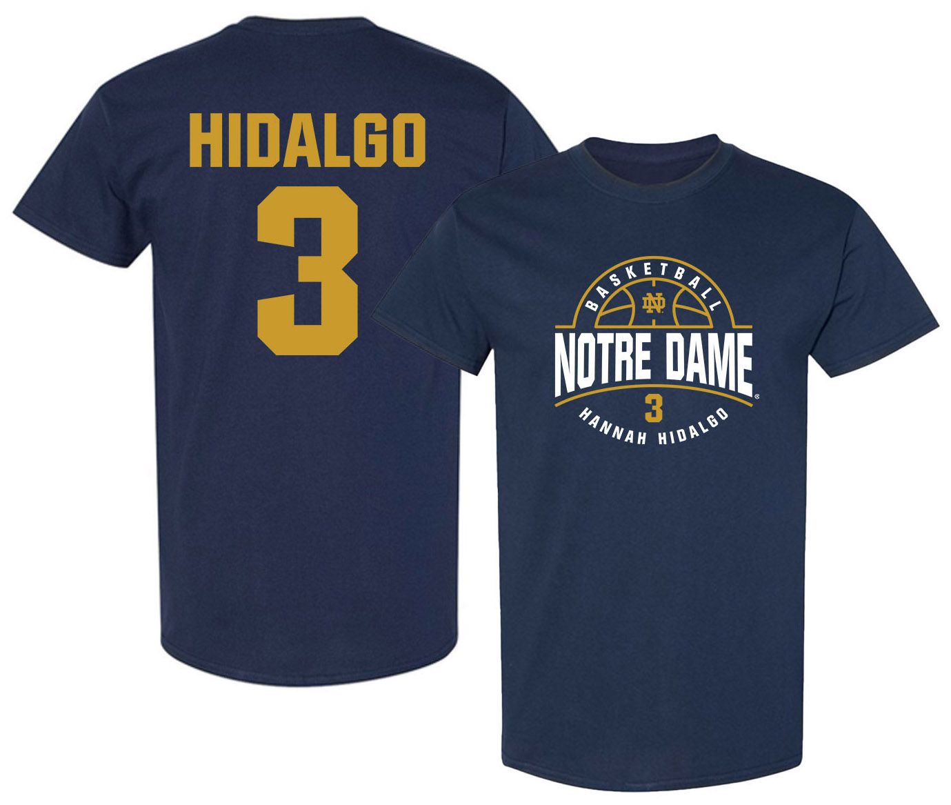 Athlete's Thread Women's Notre Dame Fighting Irish #3 Navy T-Shirt