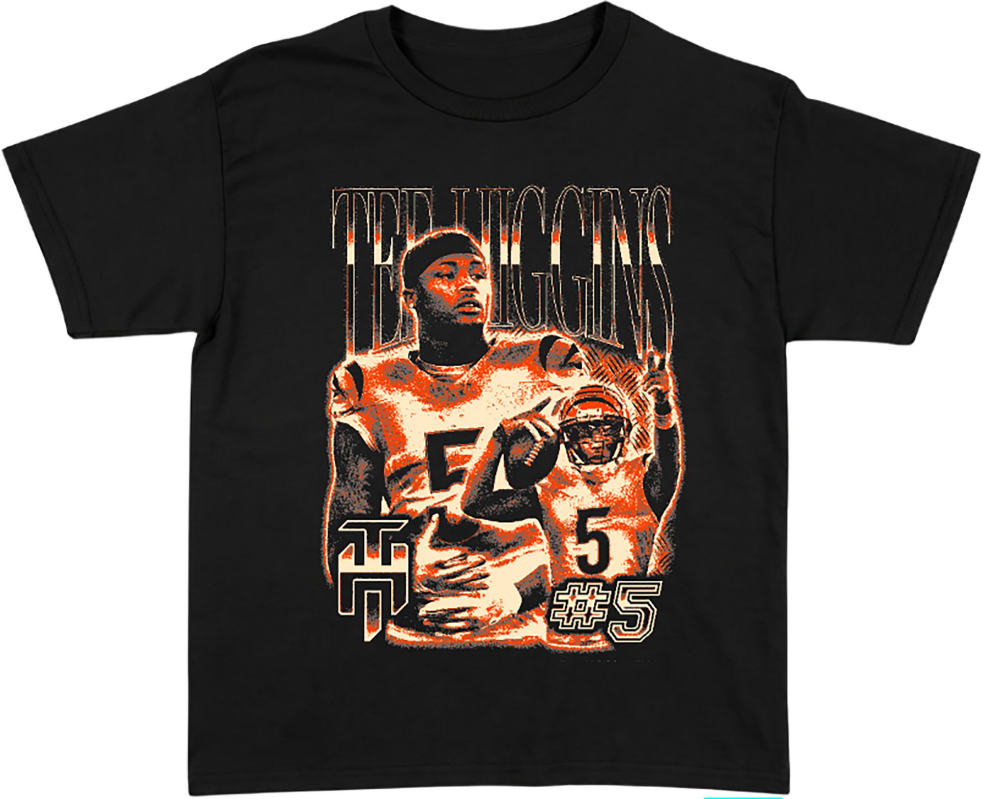 Athlete Studio Youth Cincinnati Tee Higgins Black Vintage T-Shirt