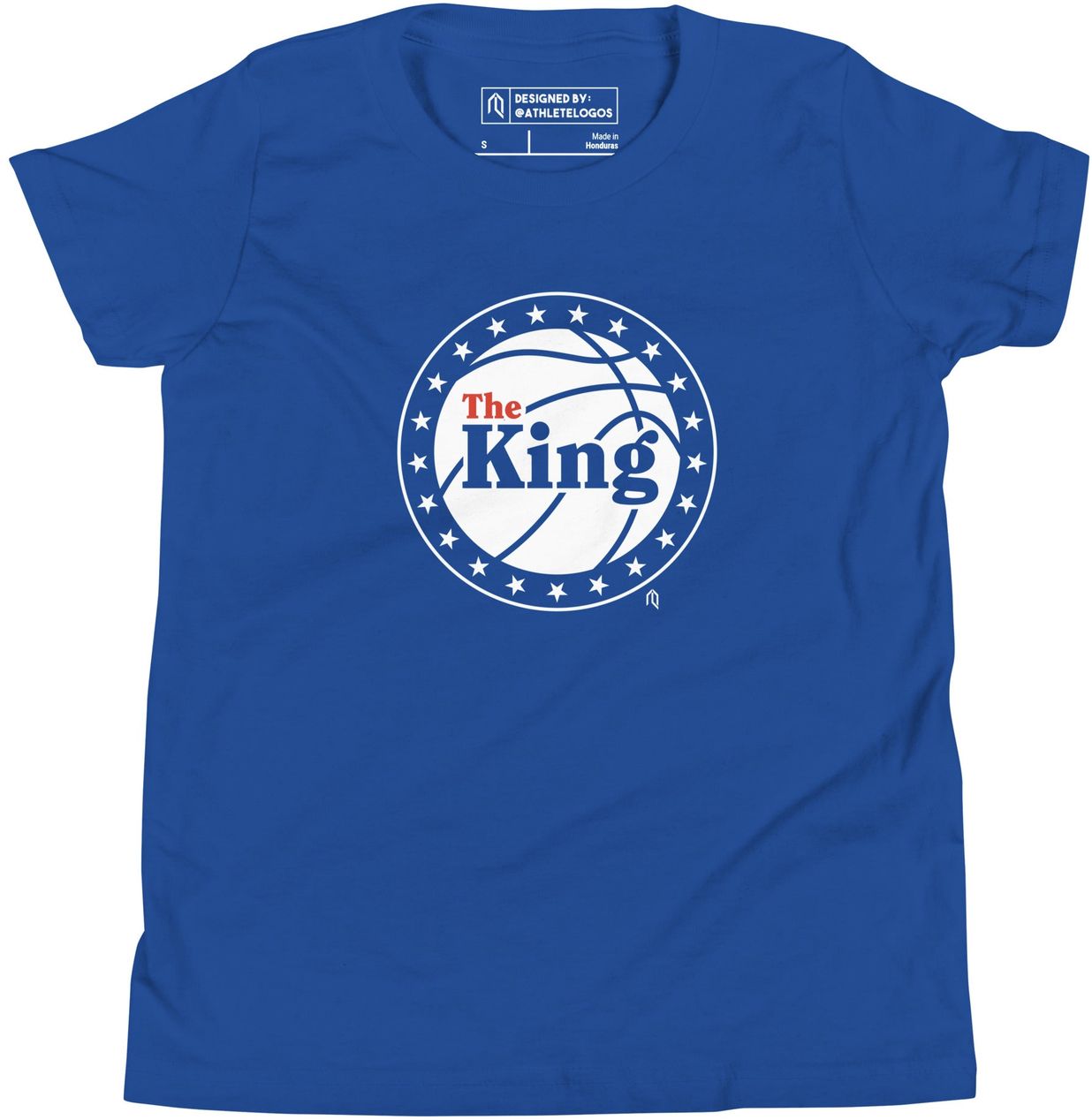 Athlete Logos Youth Philadelphia LeBron James "The King" Blue T-Shirt