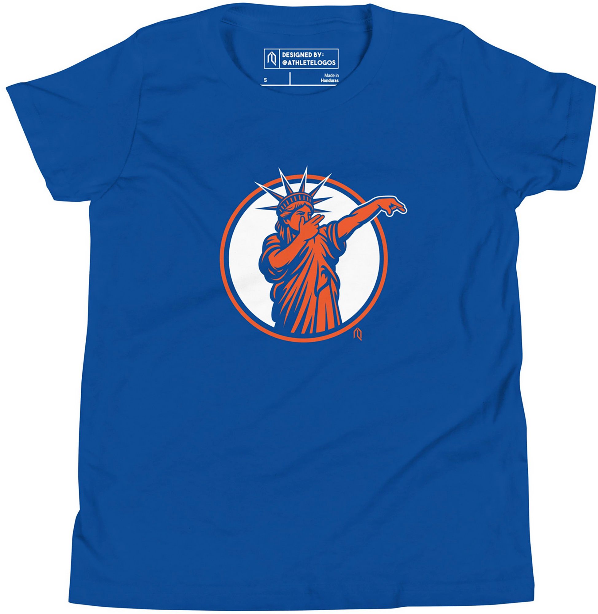 Athlete Logos Youth New York LIBER3 Blue T-Shirt