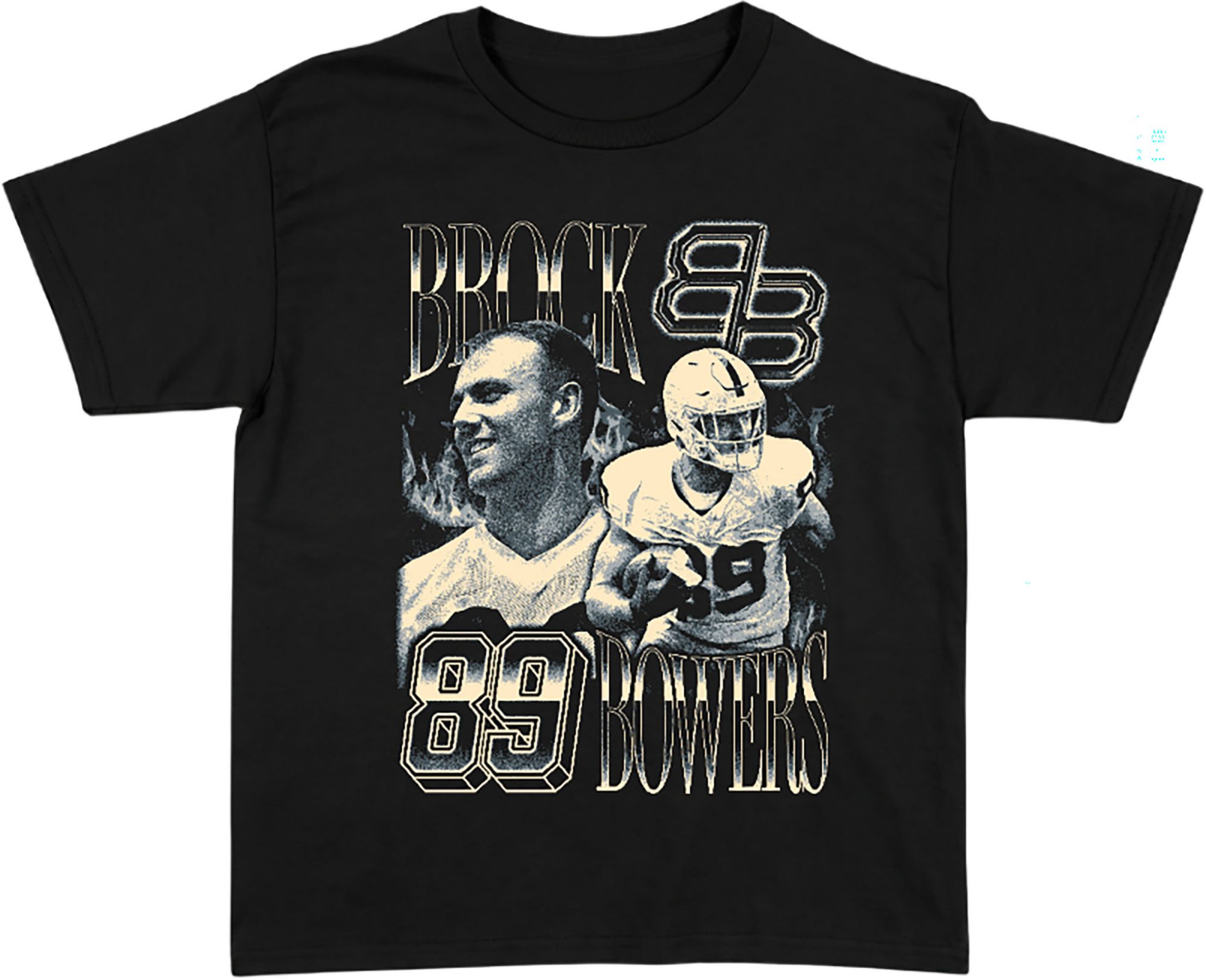 Athlete Studio Youth Las Vegas Brock Bowers Black Vintage T-Shirt