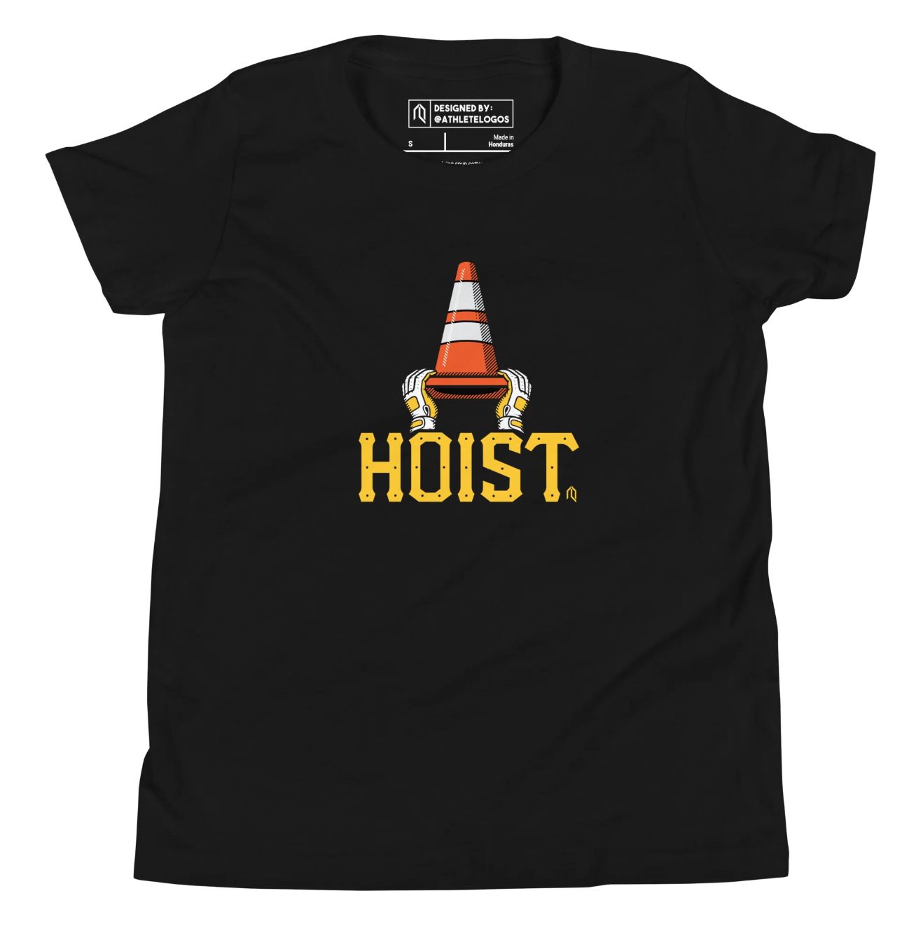 Athlete Logos Youth Pittsburgh Konnor Griffin Hoist Black T-Shirt