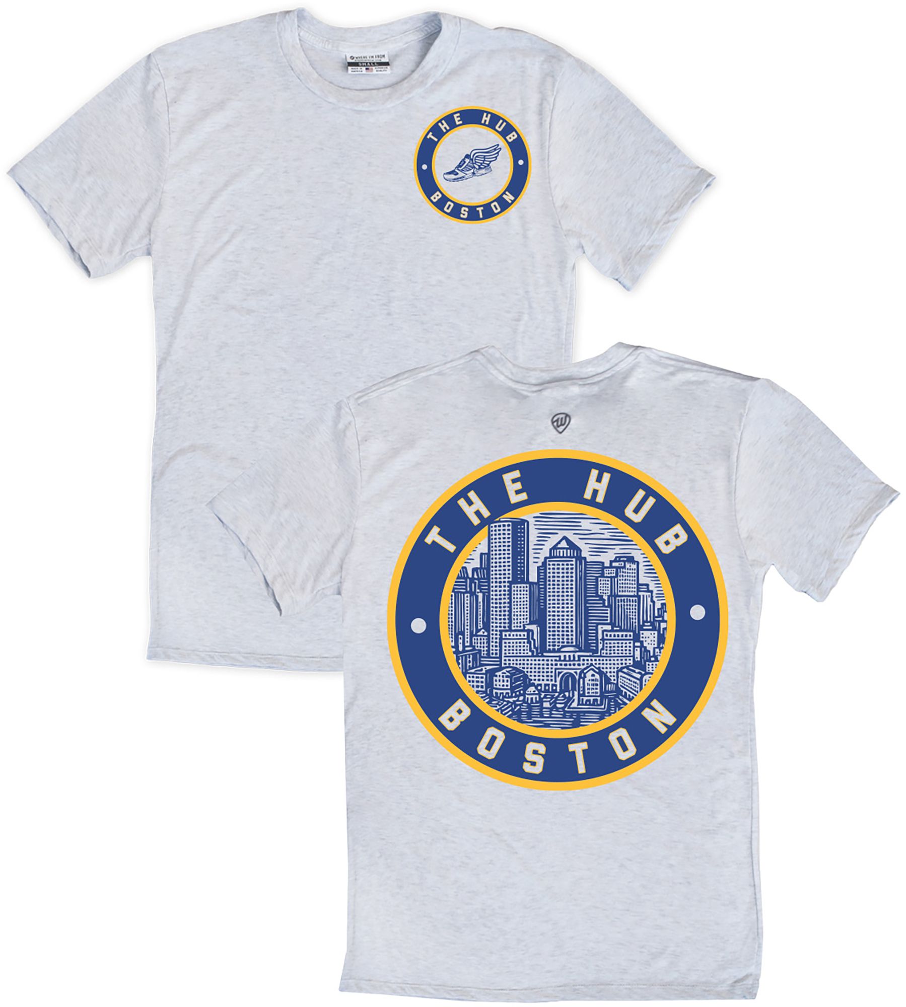 Where I'm From Adult Boston White The Hub T-Shirt