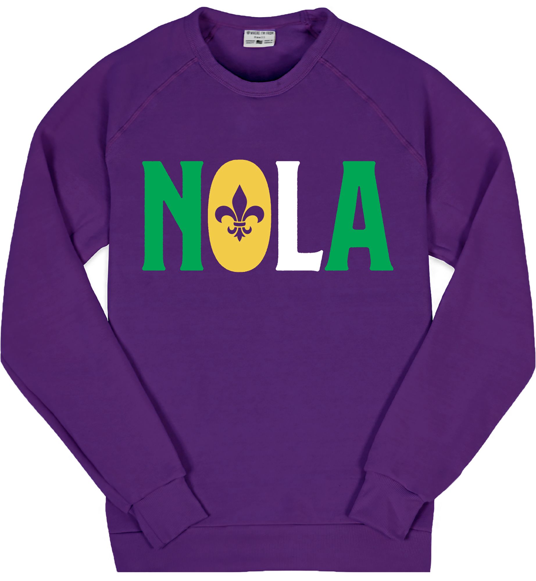 Where I'm From Adult New Orleans Mardi Gras Purple Crewneck Sweatshirt