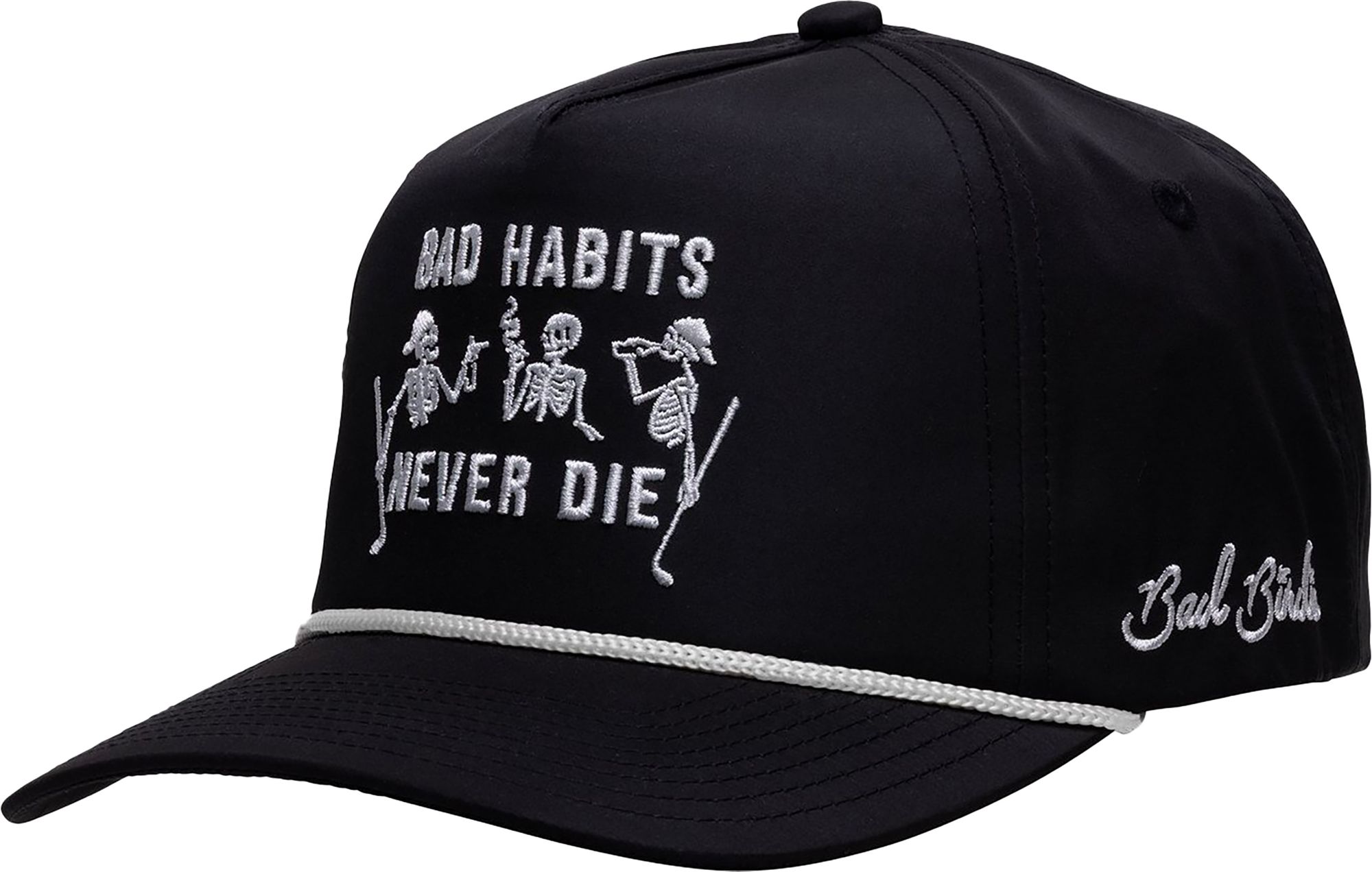 Bad Birdie Adult Bad Habits Never Die Golf Rope Hat