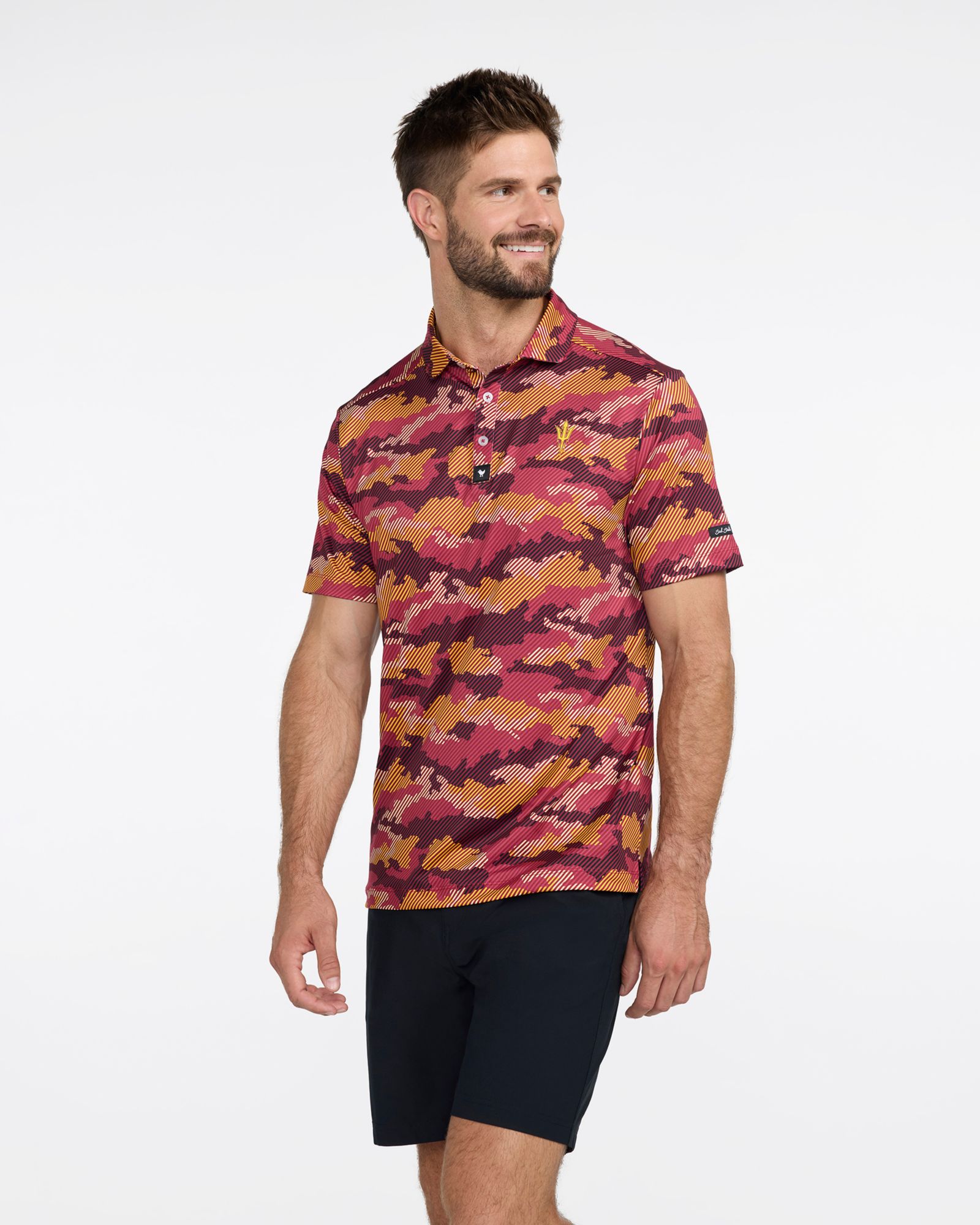 Bad Birdie Men's Arizona State Sun Devils Red Frostbite Polo