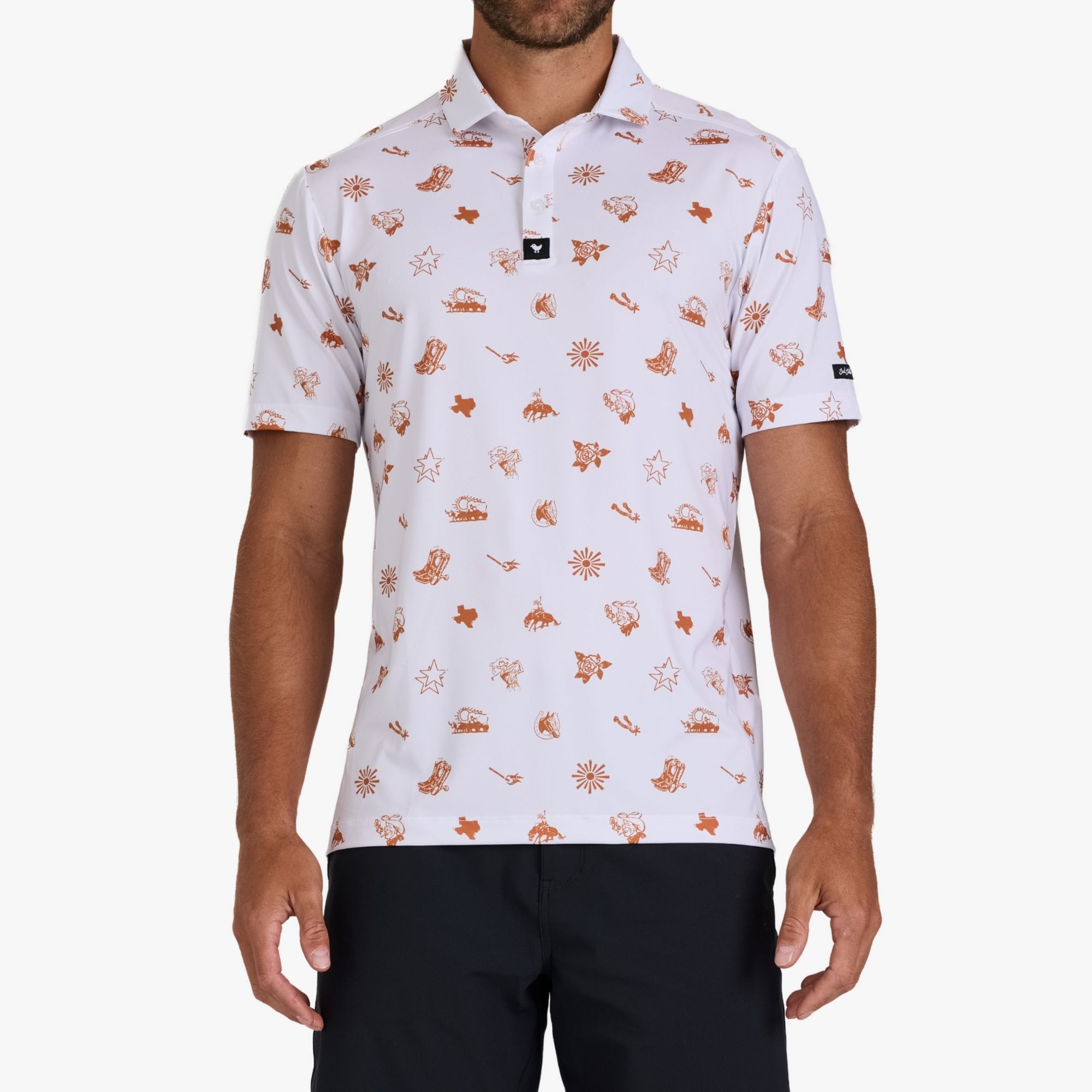 Bad Birdie Men's Texas Local Energy Core Performance Golf Polo