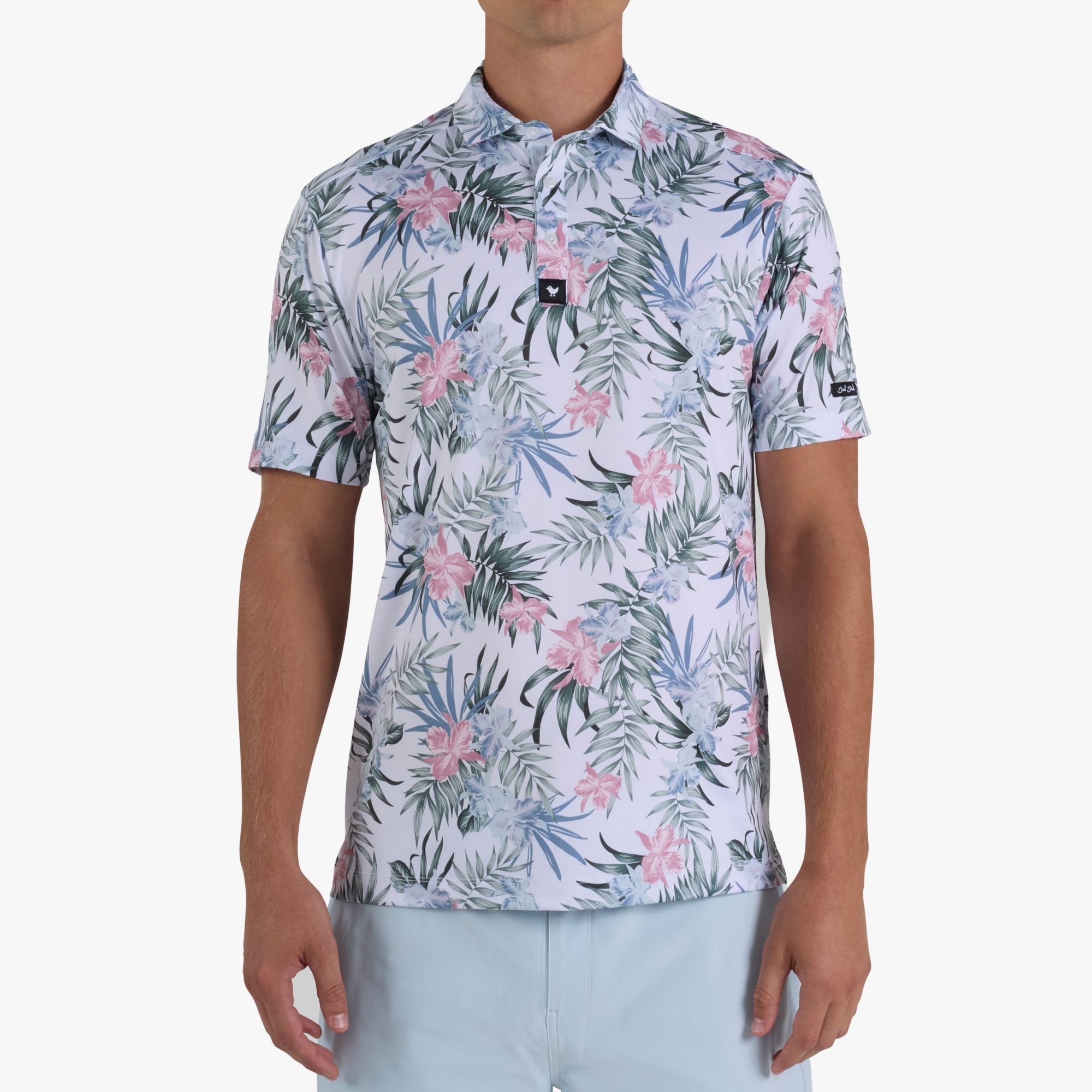 Bad Birdie Men's Blooming And Moving Core Performance Golf Polo