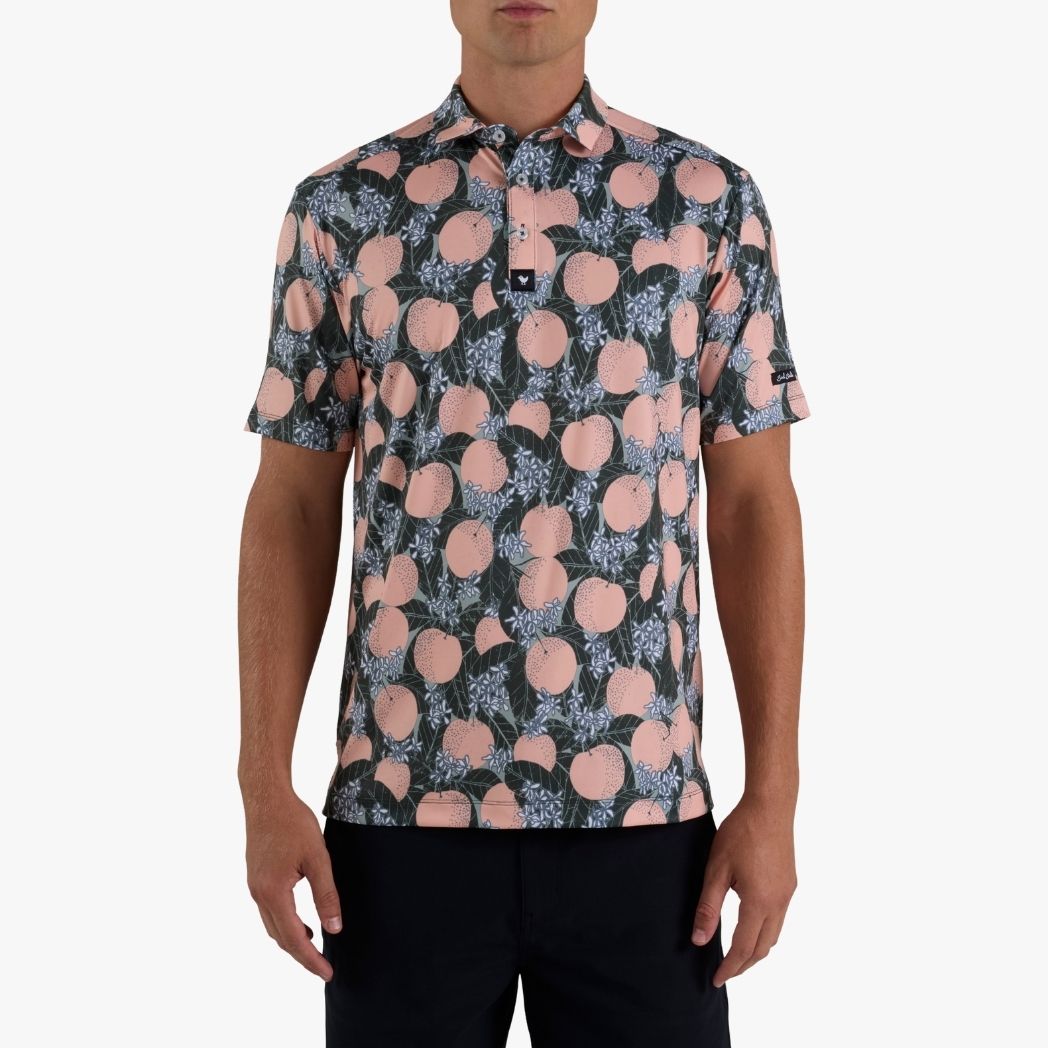 Bad Birdie Men's Orange You Glad Core Performance Golf Polo