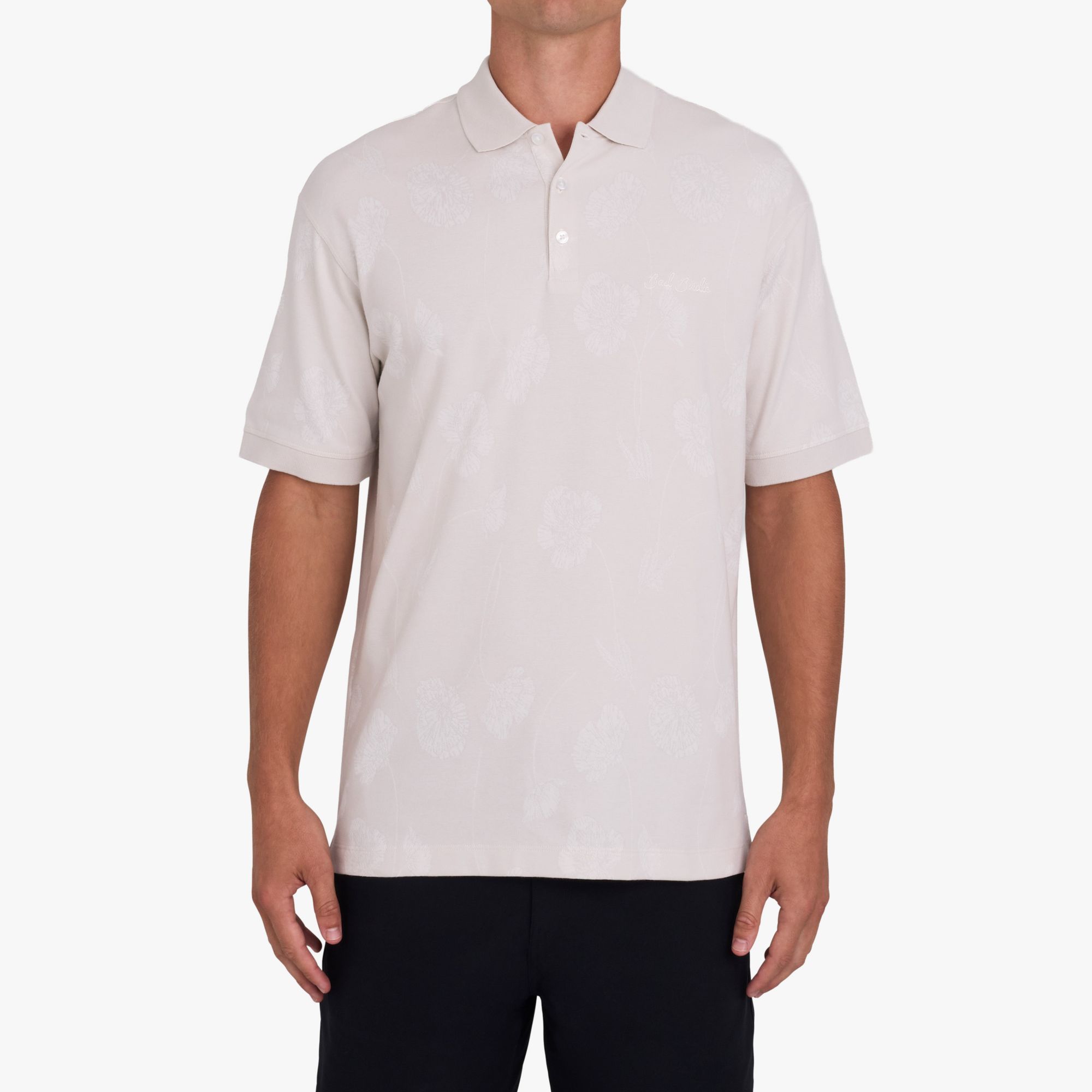 Bad Birdie Men's Bloom Me Away Jacquard Golf Polo