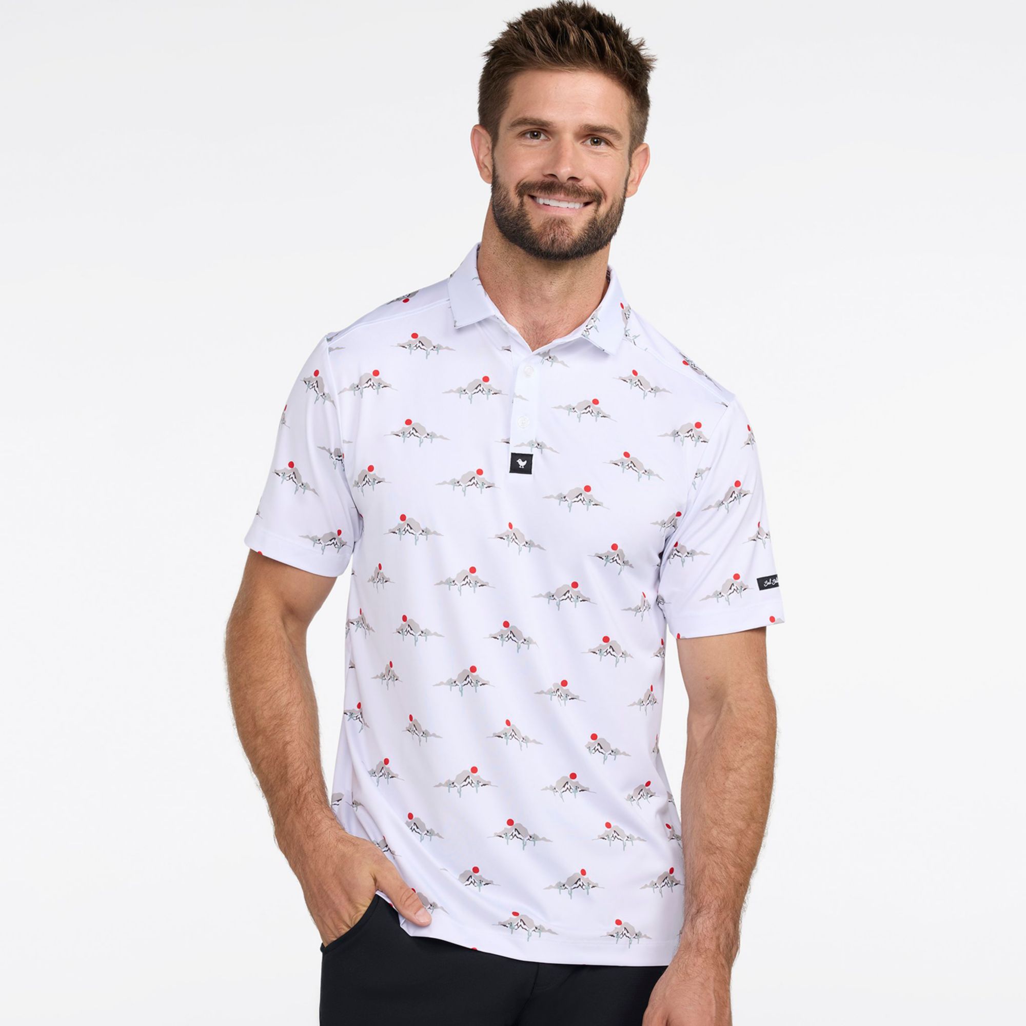 Bad Birdie Men's Desert Club Needed Core Performance Golf Polo