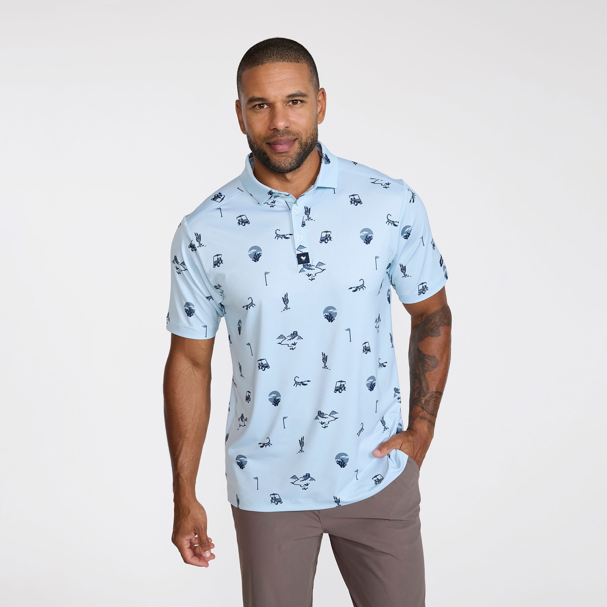 Bad Birdie Men's Desert Baddies Core Performance Golf Polo