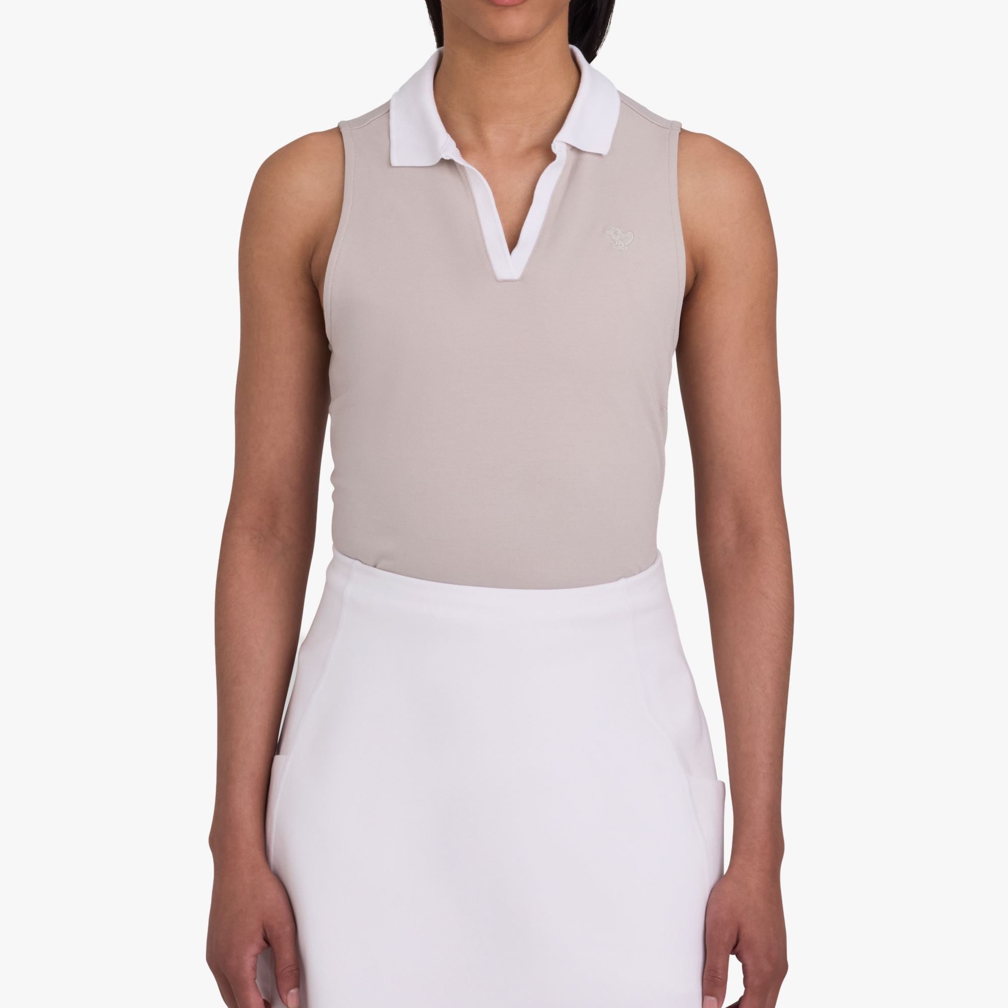 Bad Birdie Women's Sleeveless Johnny Collar Golf Polo