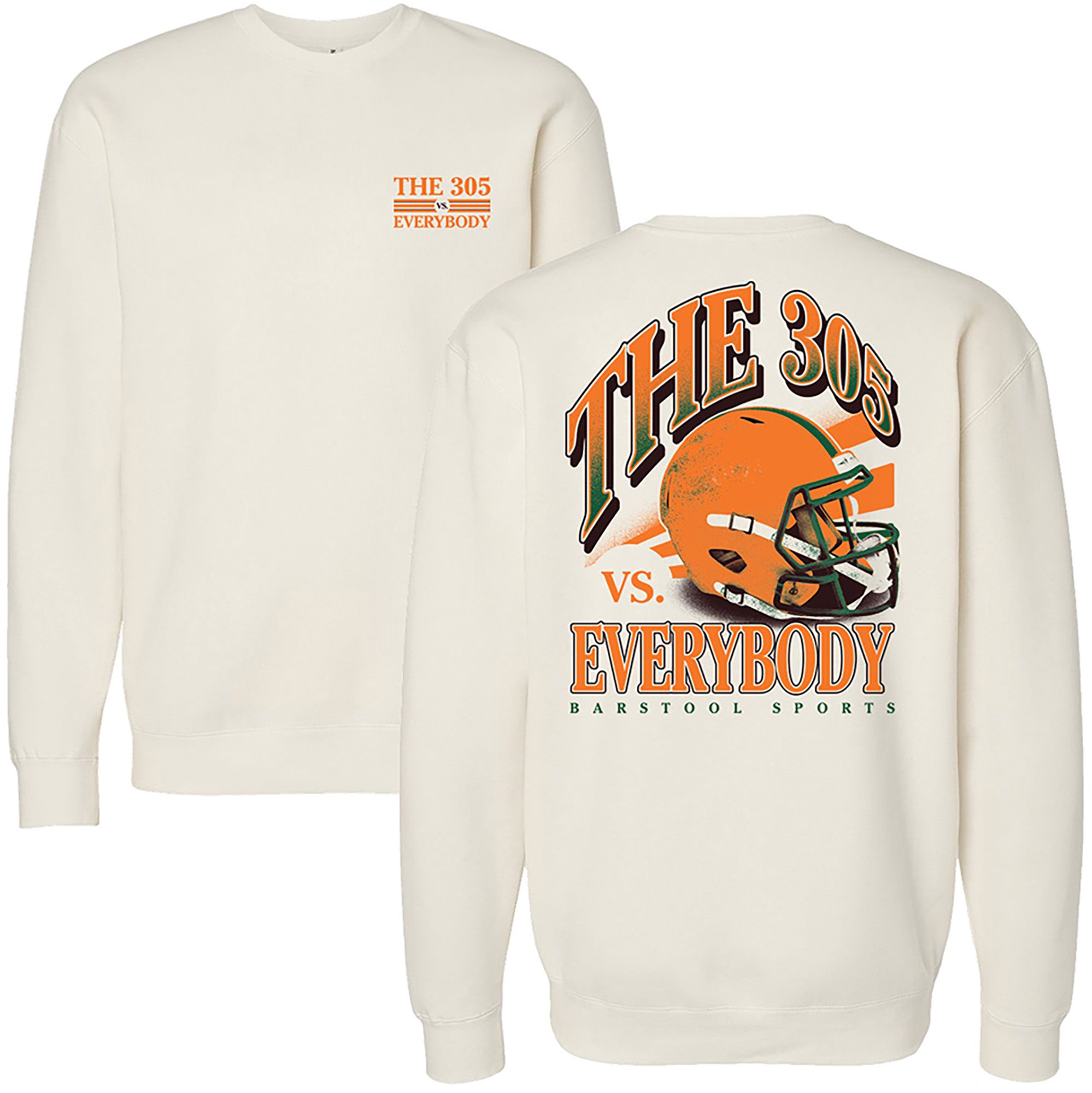 Barstool Sports Adult Miami vs Everybody Crewneck Sweatshirt