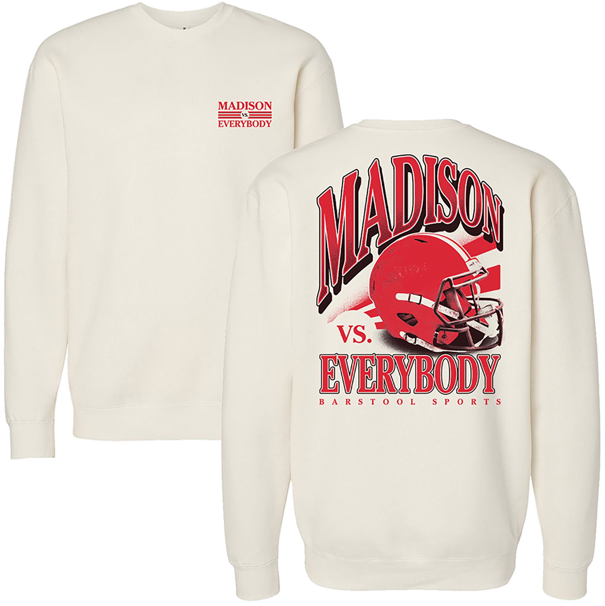 Barstool Sports Adult Madison vs Everybody Crewneck Sweatshirt
