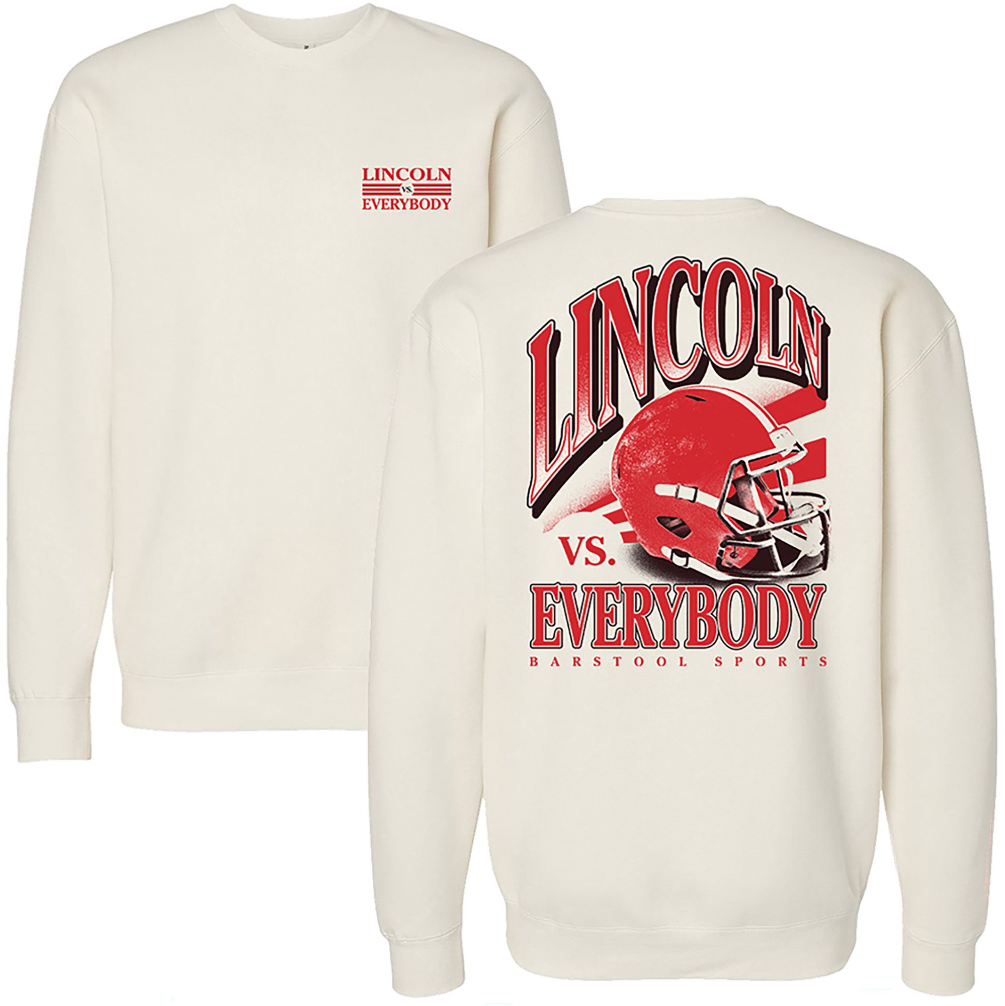Barstool Sports Adult Lincoln vs Everybody Crewneck Sweatshirt