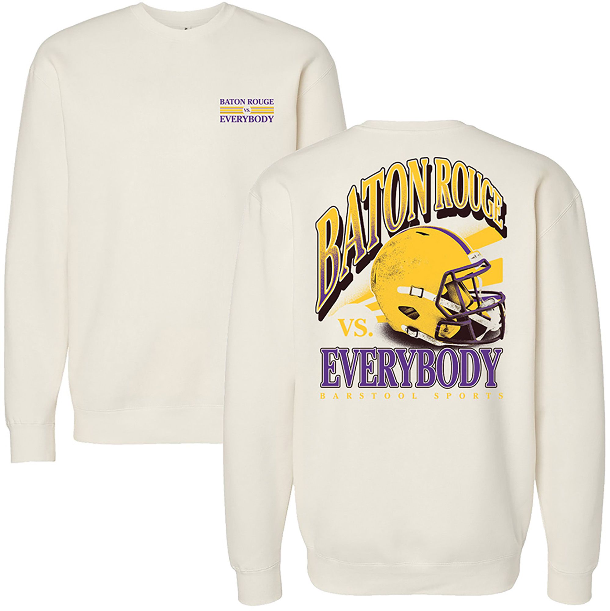 Barstool Sports Adult Baton Rouge vs Everybody Crewneck Sweatshirt
