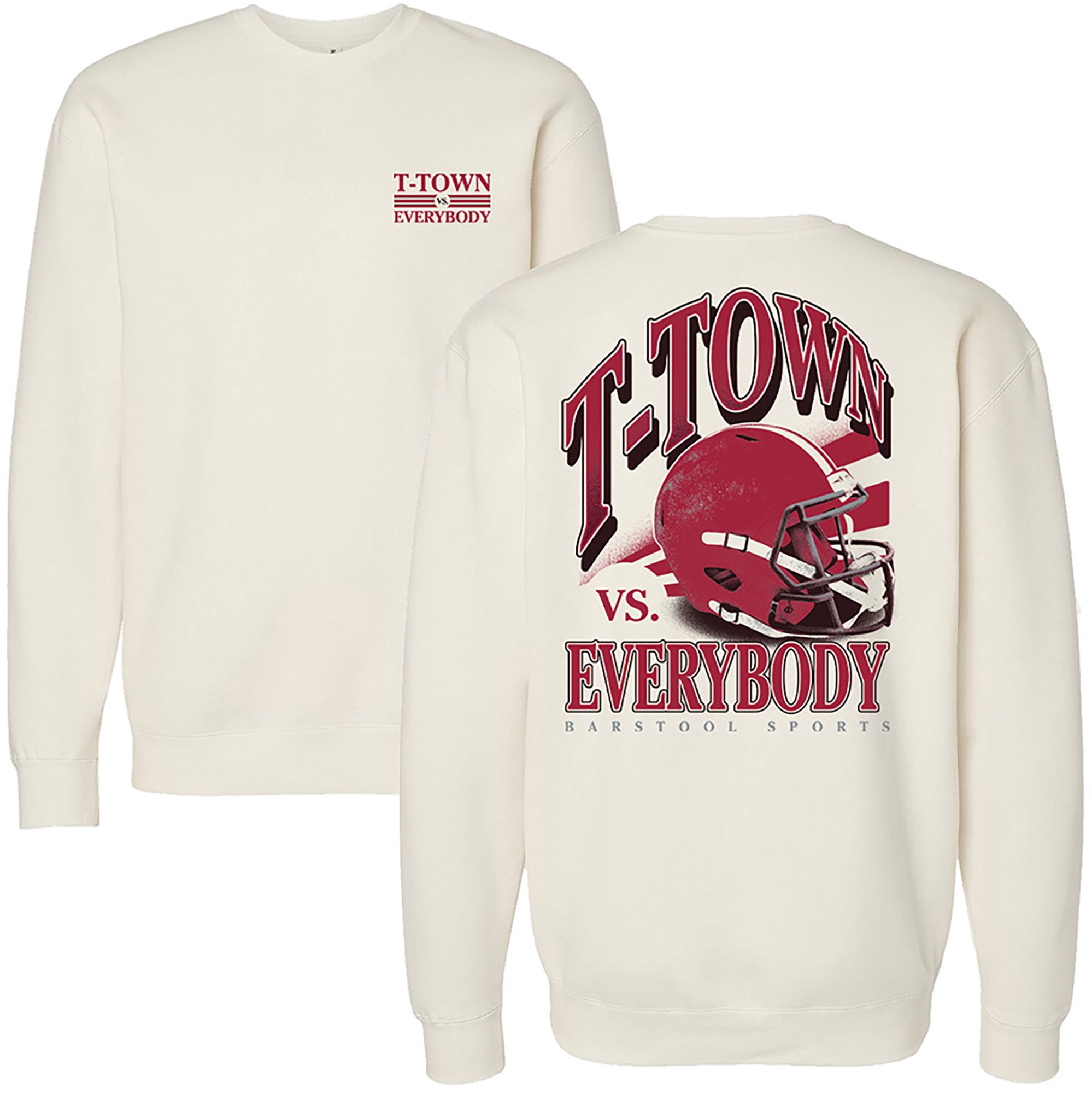 Barstool Sports Adult Tuscaloosa vs Everybody Crewneck Sweatshirt
