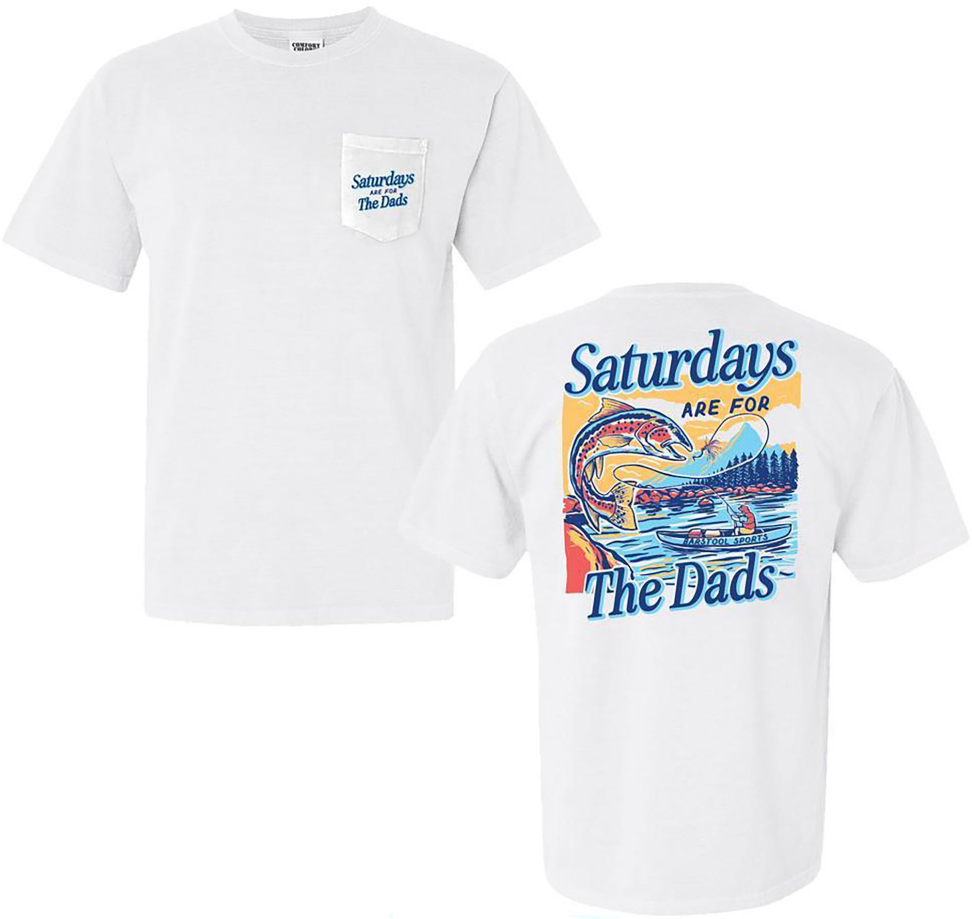 Barstool Sports Men's Father's Day 2026 White 'Fish For The Dads' T-Shirt
