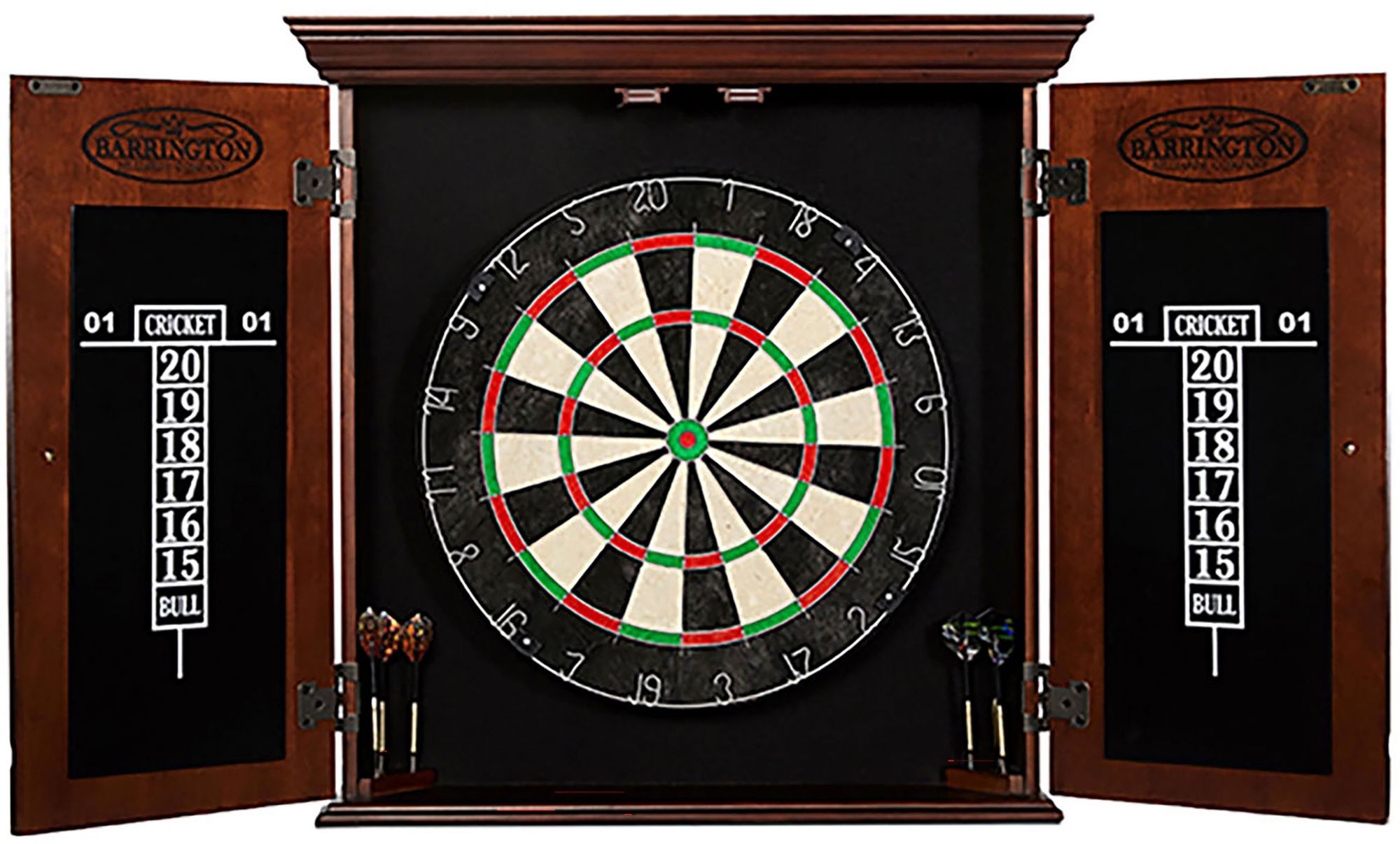 Barrington Chatham Bristle Dartboard and Cabinet Set with Darts
