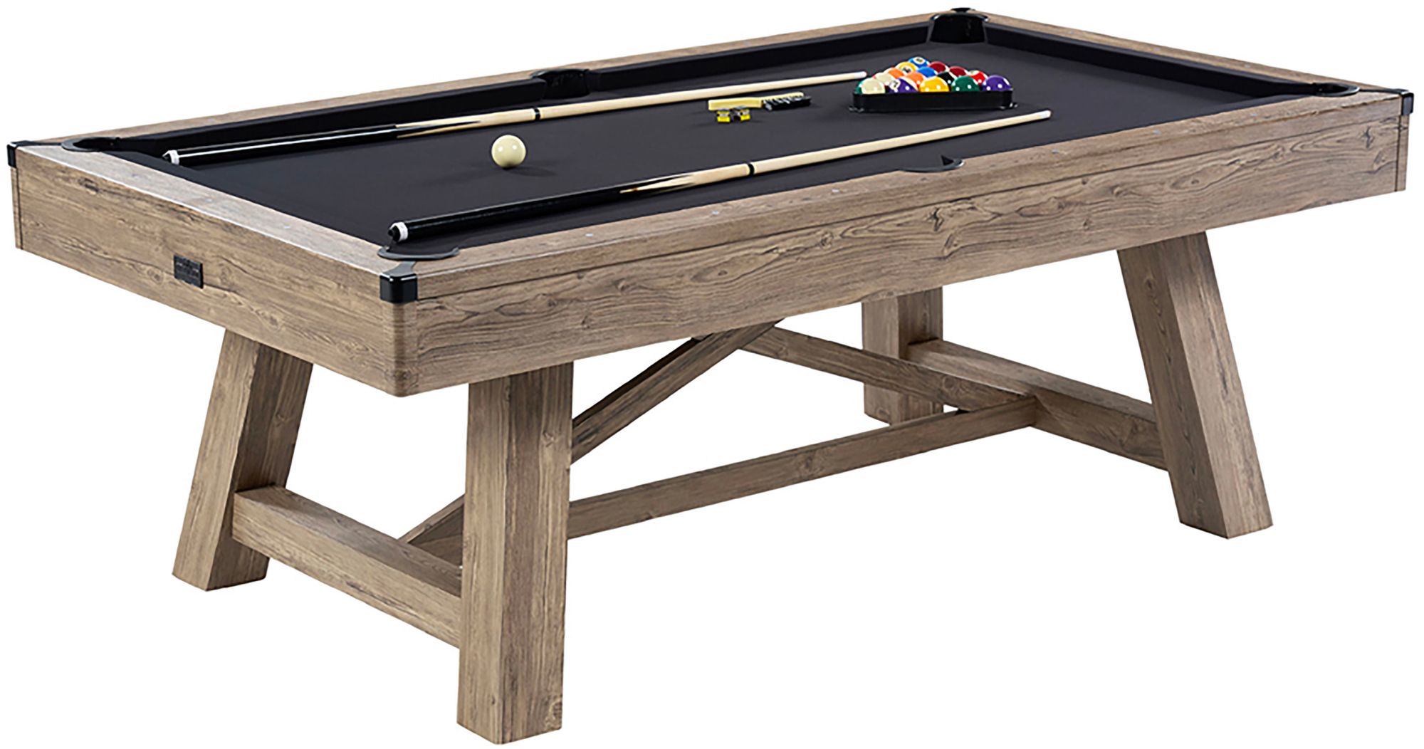 Barrington Billiards Pinecrest 7ft Rustic Wood Pool Table with Accessory Kit