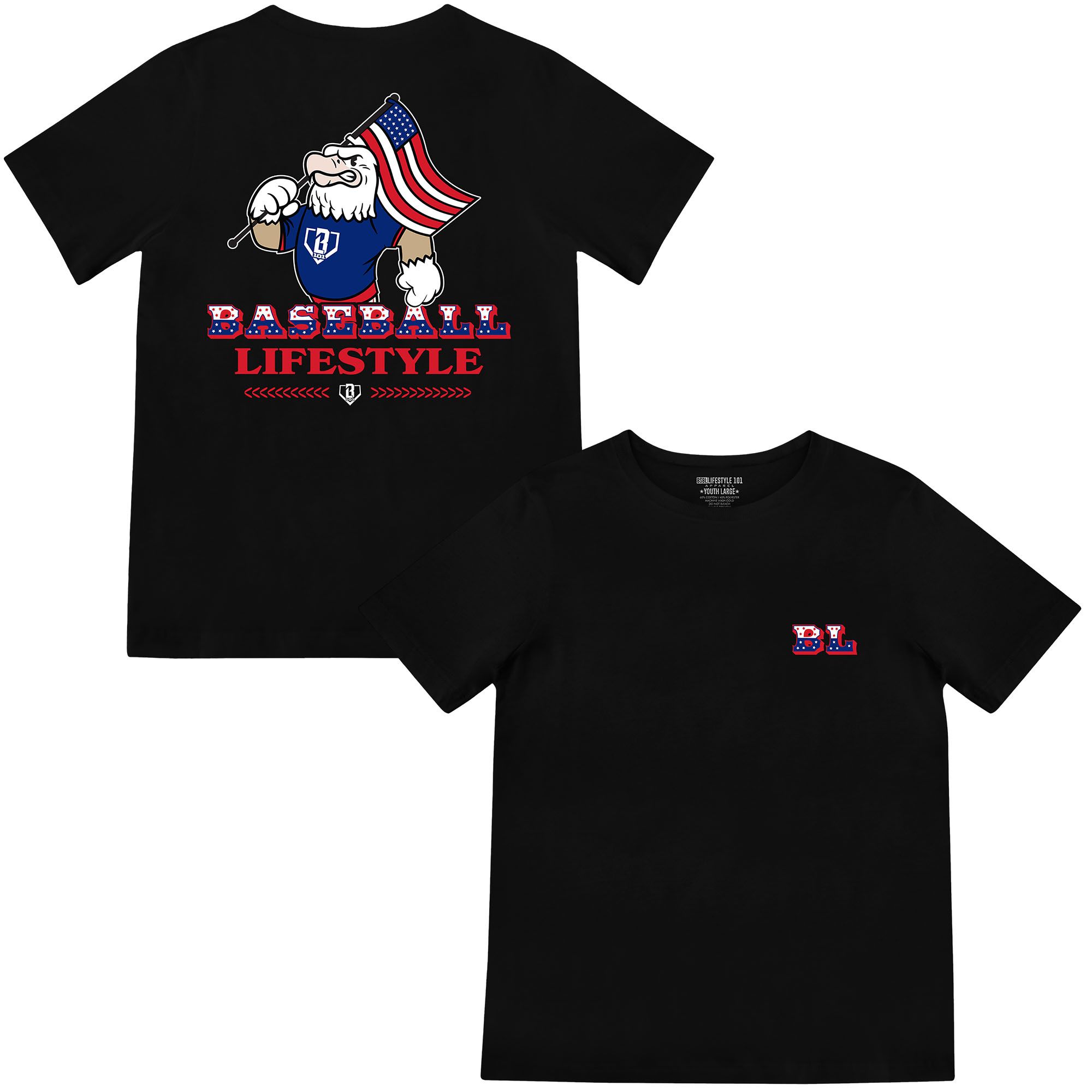Baseball Lifestyle 101 Boys' Patriot Pitch T-Shirt