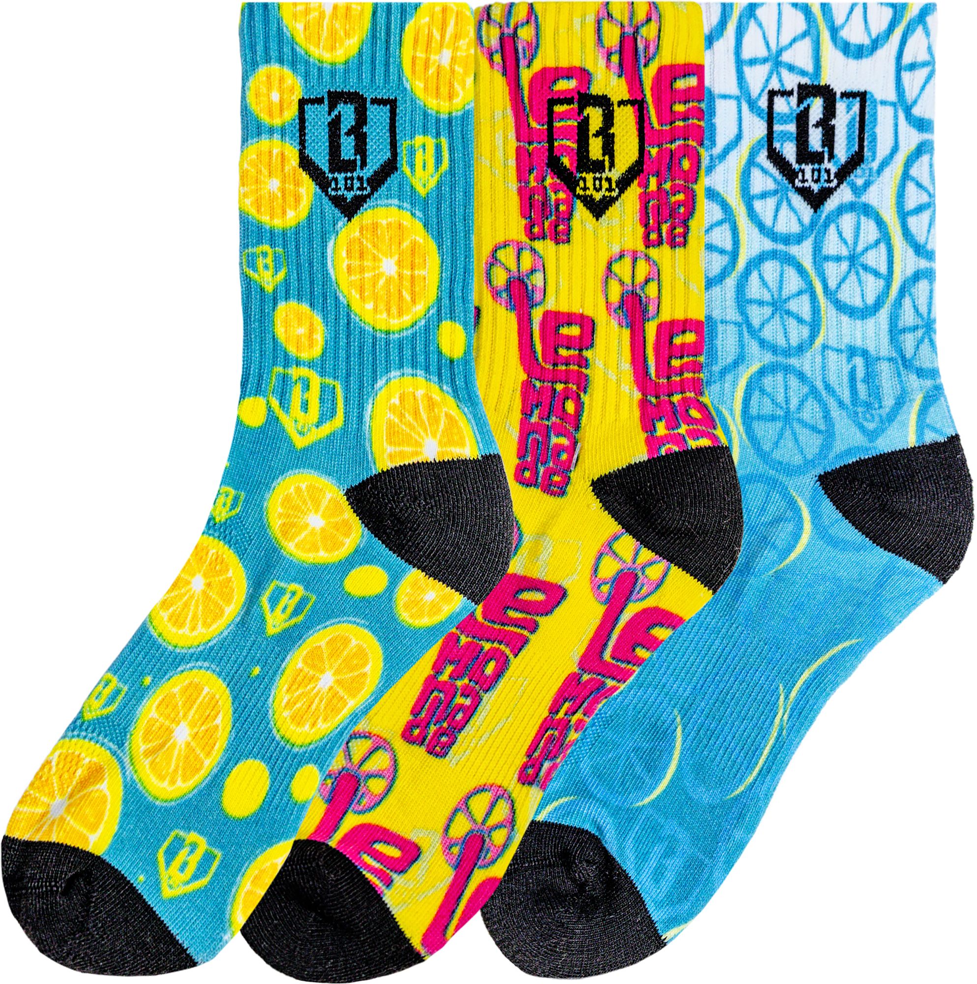 Baseball Lifestyle 101 Boys' Lemonade Performance Socks - 3 Pack