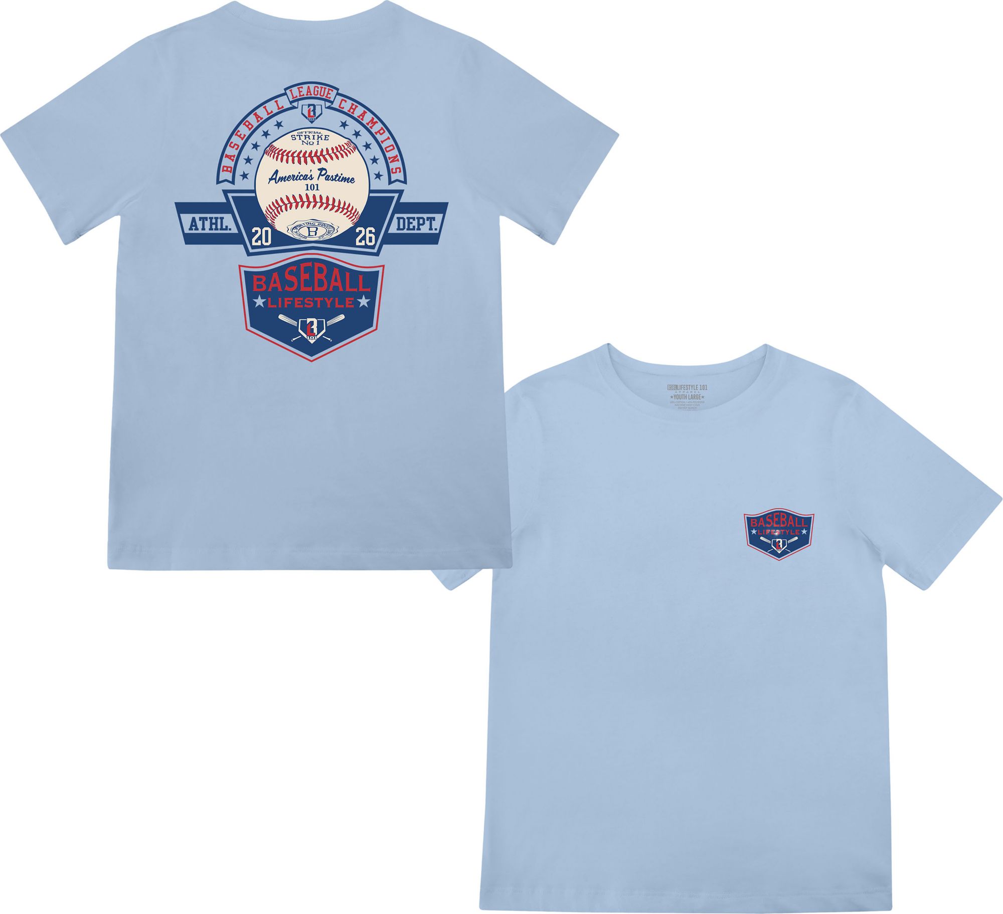 Baseball Lifestyle 101 Boys' Baseball Champions T-Shirt