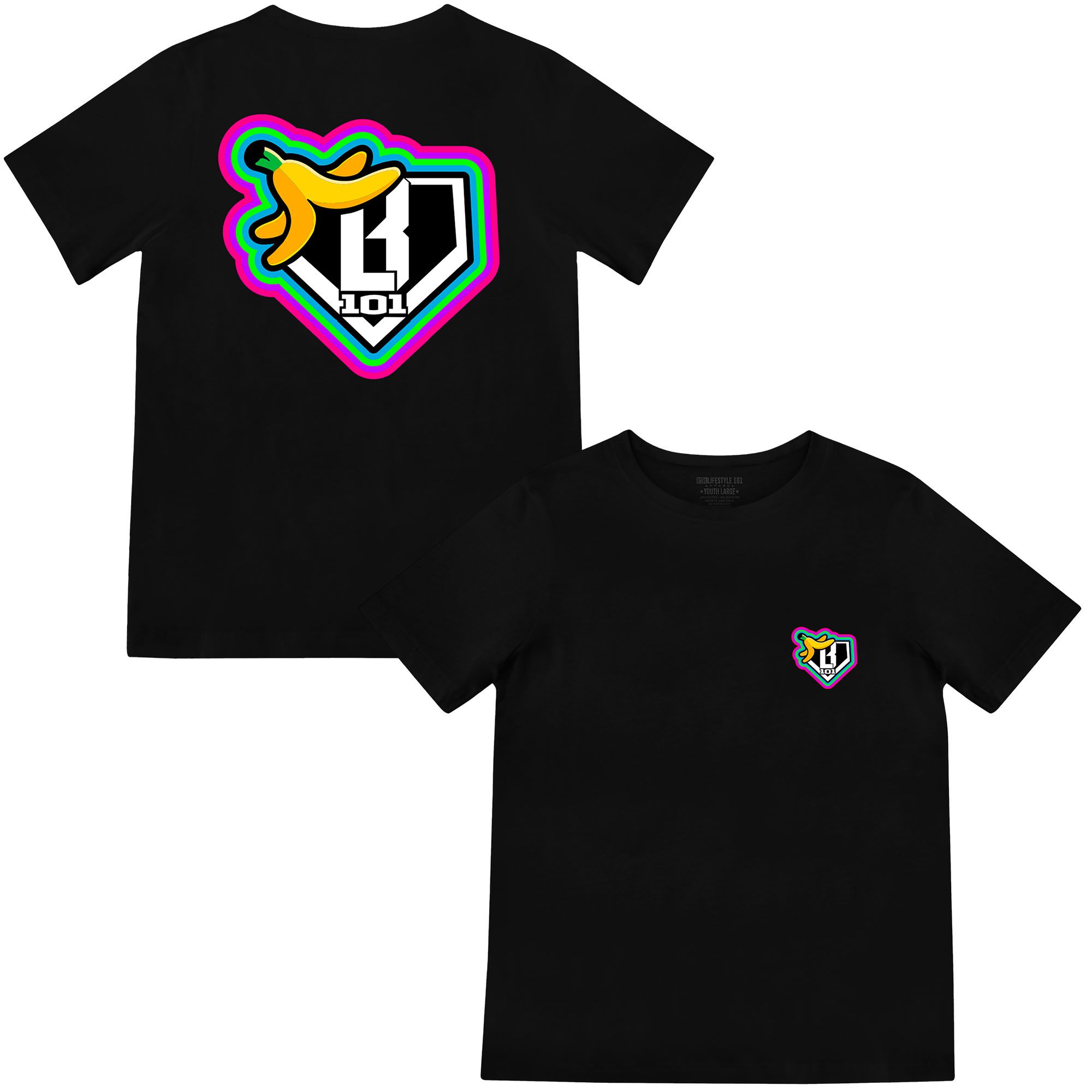 Baseball Lifestyle 101 Boys' Neon Banana T-Shirt