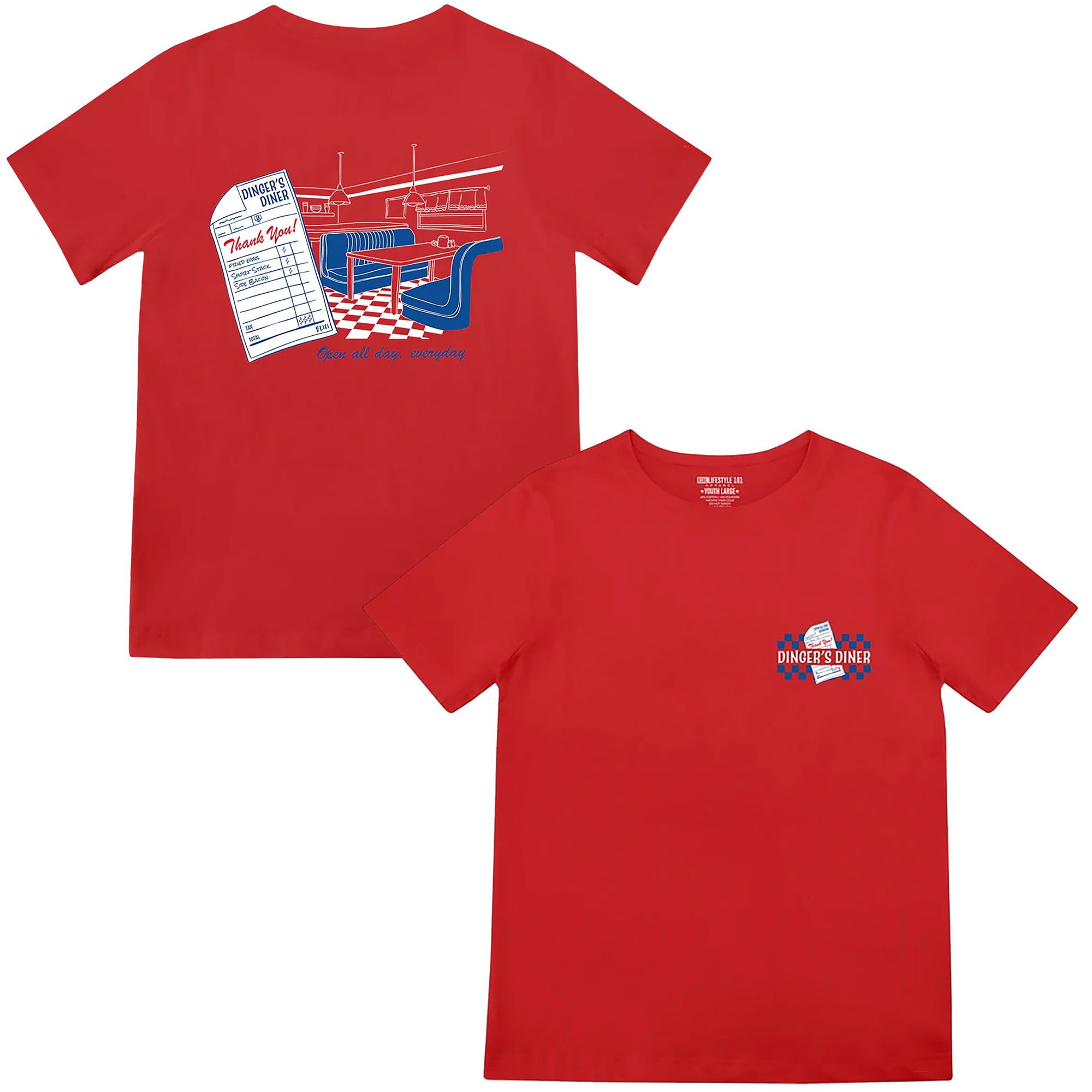 Baseball Lifestyle 101 Boys' Dingers Diner T-Shirt