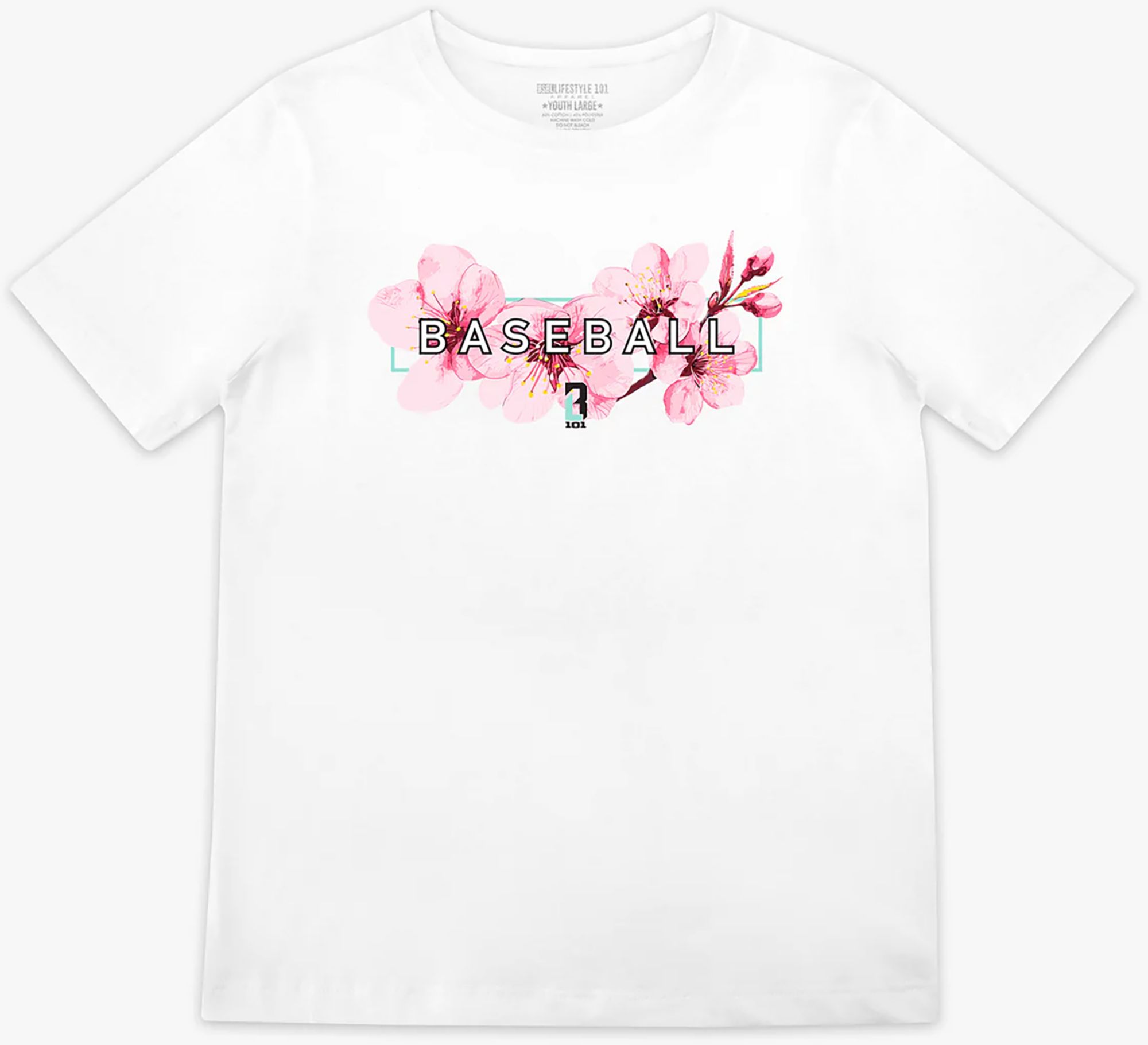 Baseball Lifestyle 101 Youth Cherry Blossom T-Shirt