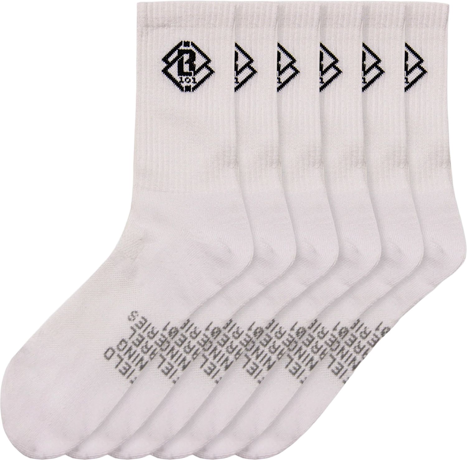 Baseball Lifestyle 101 Adult Performance Crew Socks - 6 Pack