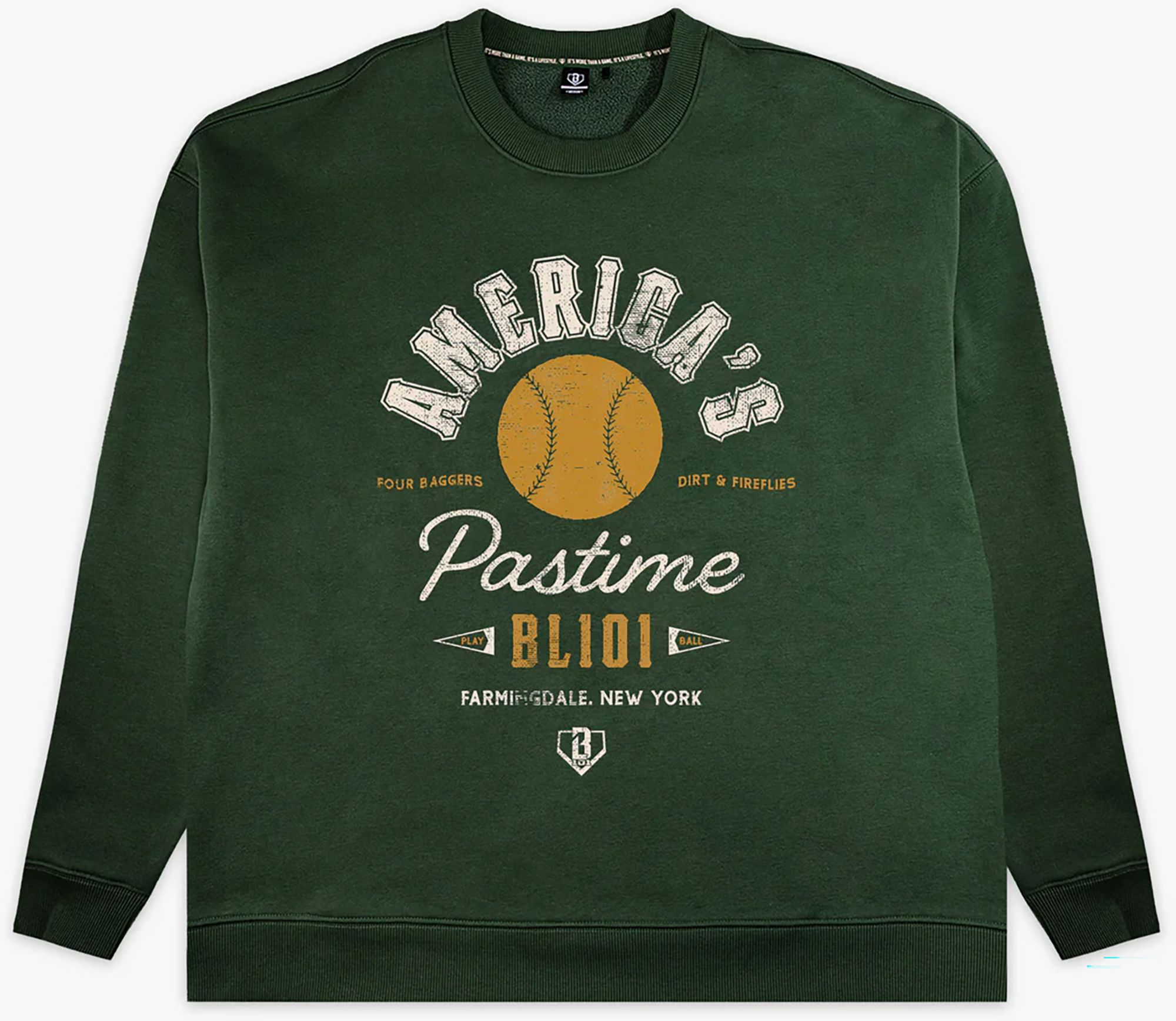 Baseball Lifestyle 101 Adult Americas Pastime Crewneck