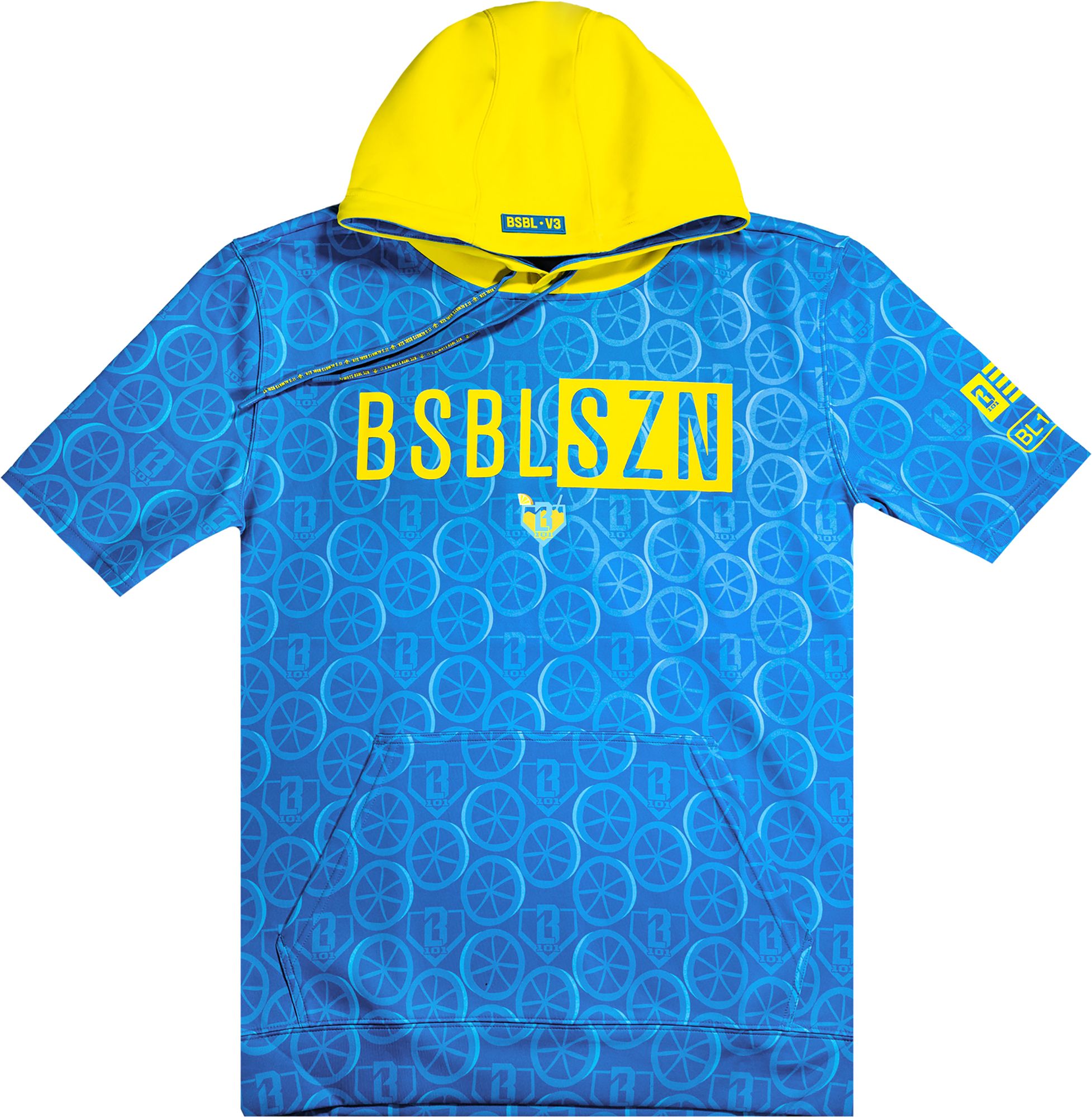 Baseball Lifestyle 101 Men's Lemonade BSBL-SZN V3 Short Sleeve Hoodie