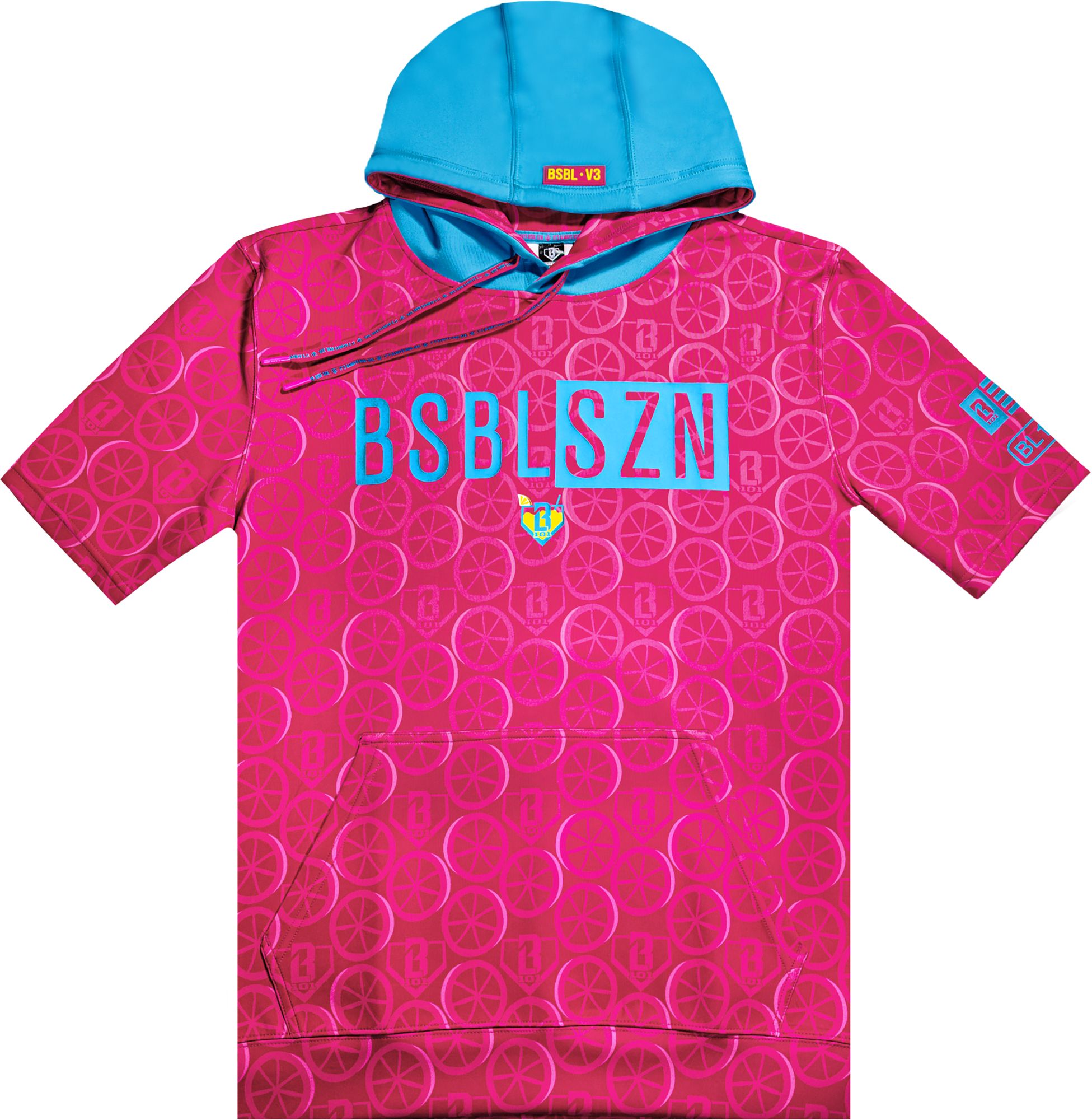 Baseball Lifestyle 101 Men's Lemonade BSBL-SZN V3 Short Sleeve Hoodie