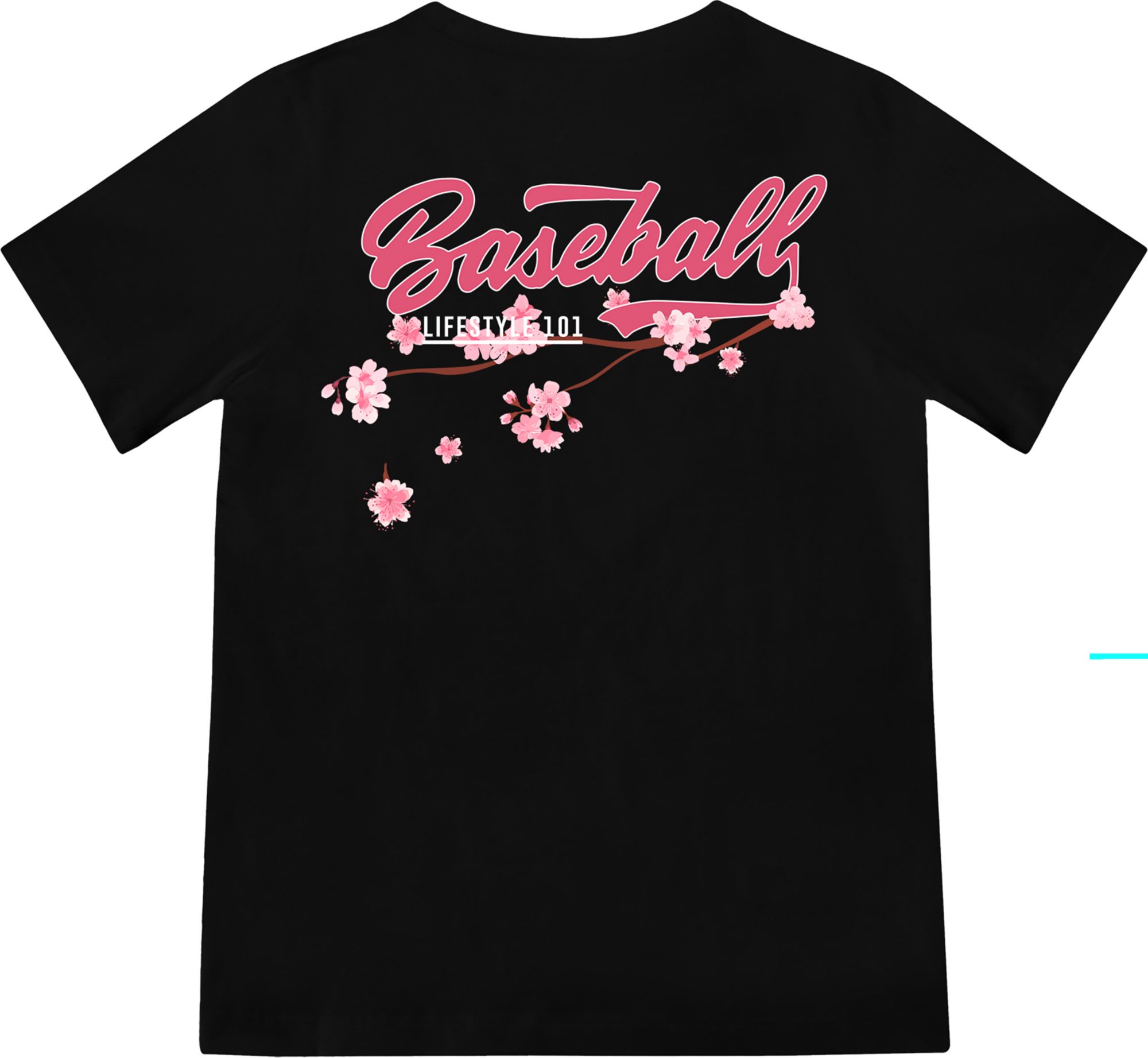 Baseball Lifestyle 101 Adult Cherry Blossom T-Shirt