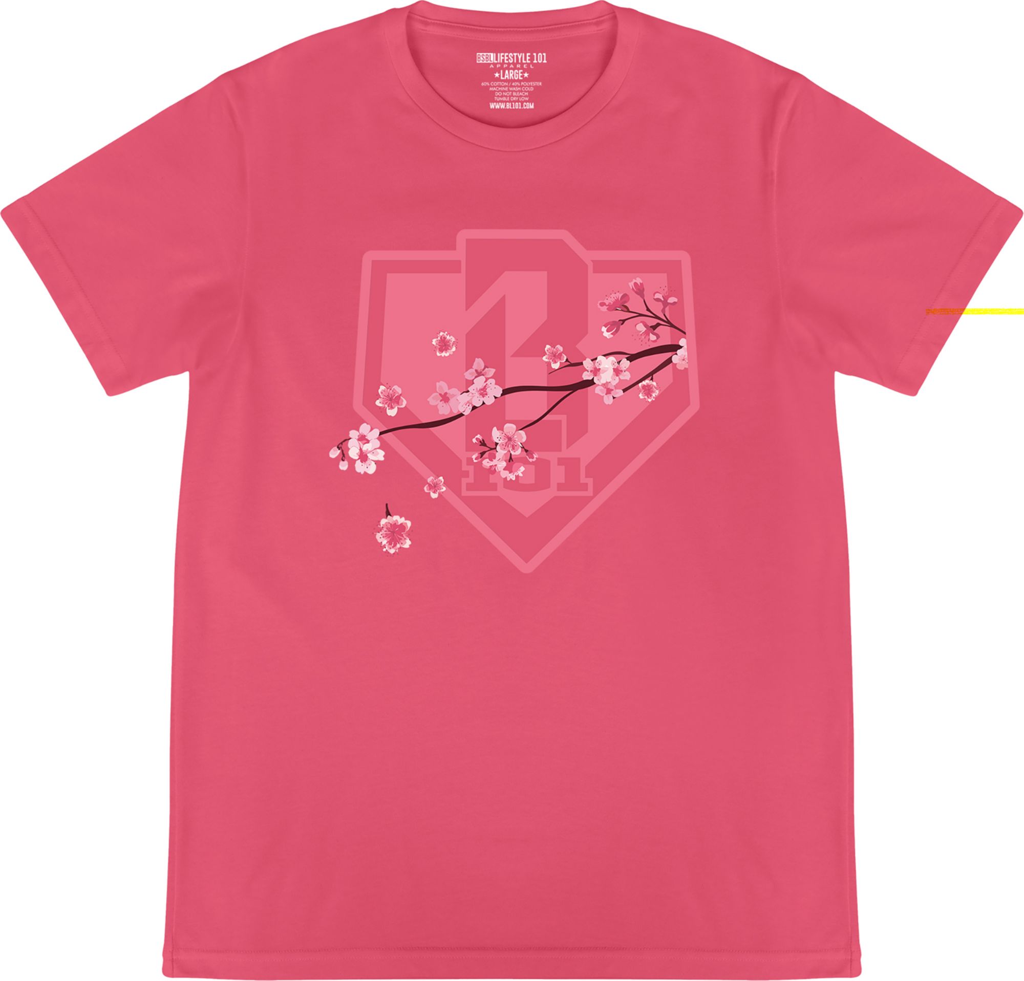 Baseball Lifestyle 101 Adult Cherry Blossom T-Shirt