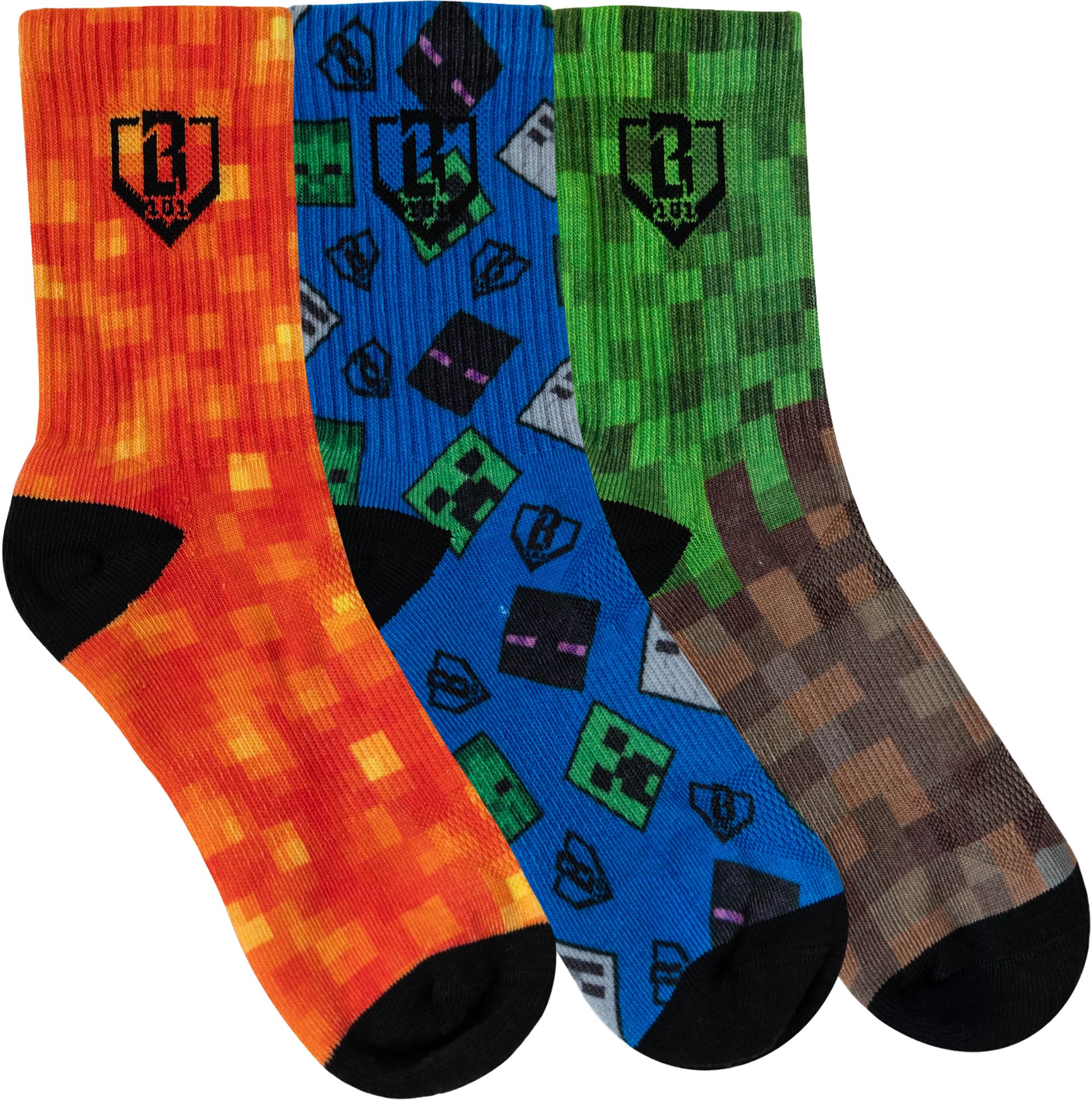 Baseball Lifestyle 101 x Minecraft Performance Socks - 3 Pack