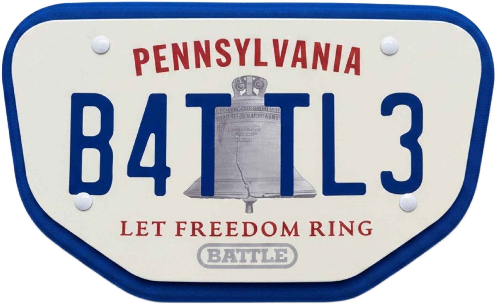 Battle Pennsylvania License Plate Football Back Plate
