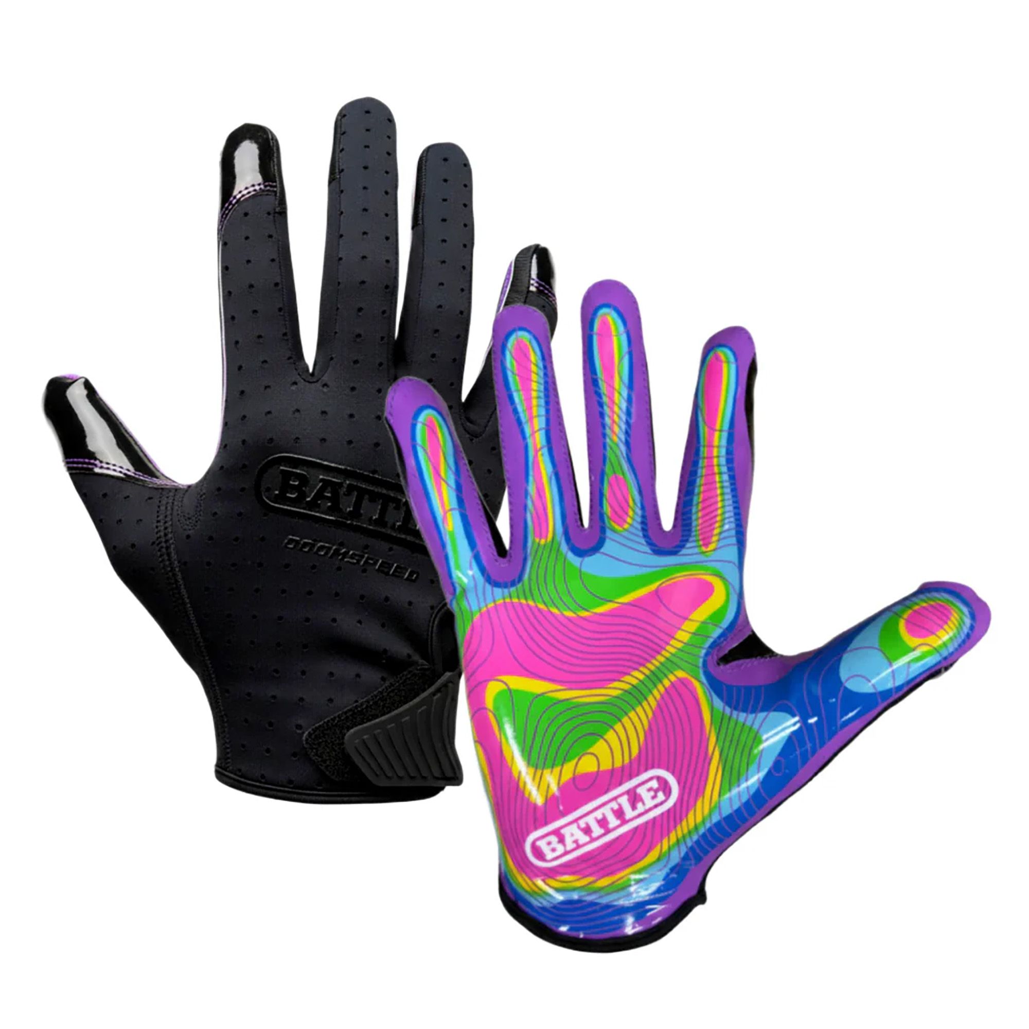 Battle Adult Doom Speed Heat Map Football Gloves