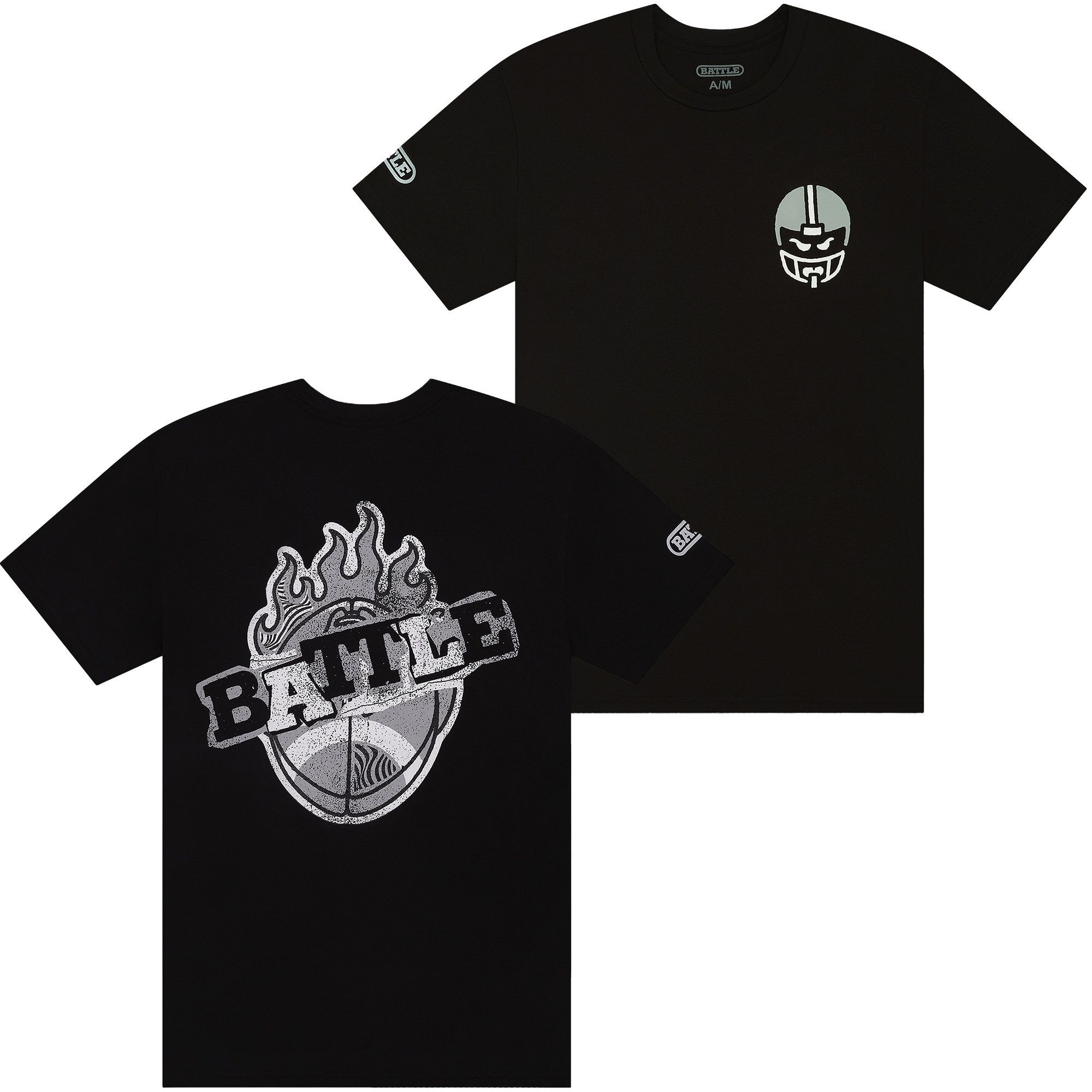 Battle Youth Grit Football Flame T-Shirt