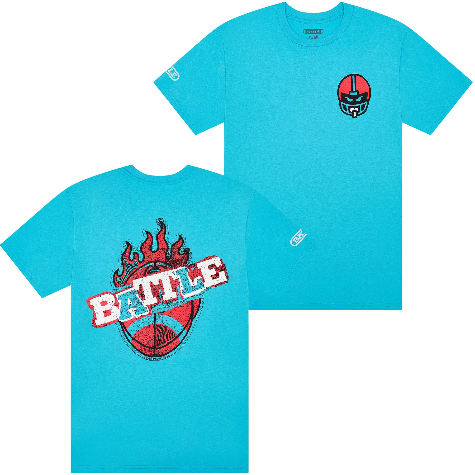 Battle Youth Grit Football Flame T-Shirt