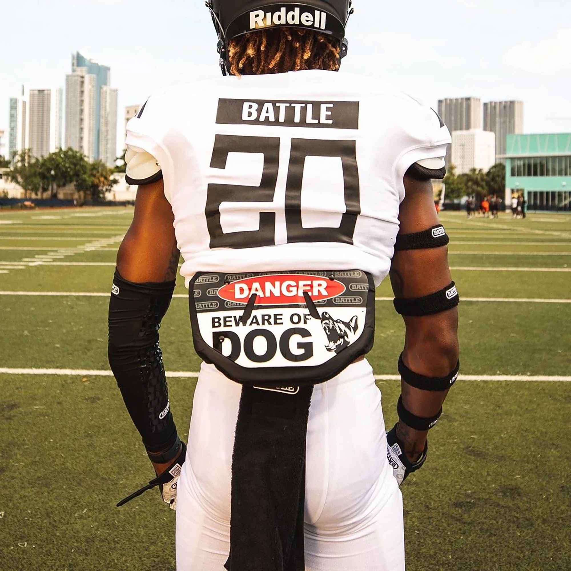 Battle Youth "Beware of the Dog" Football Back Plate