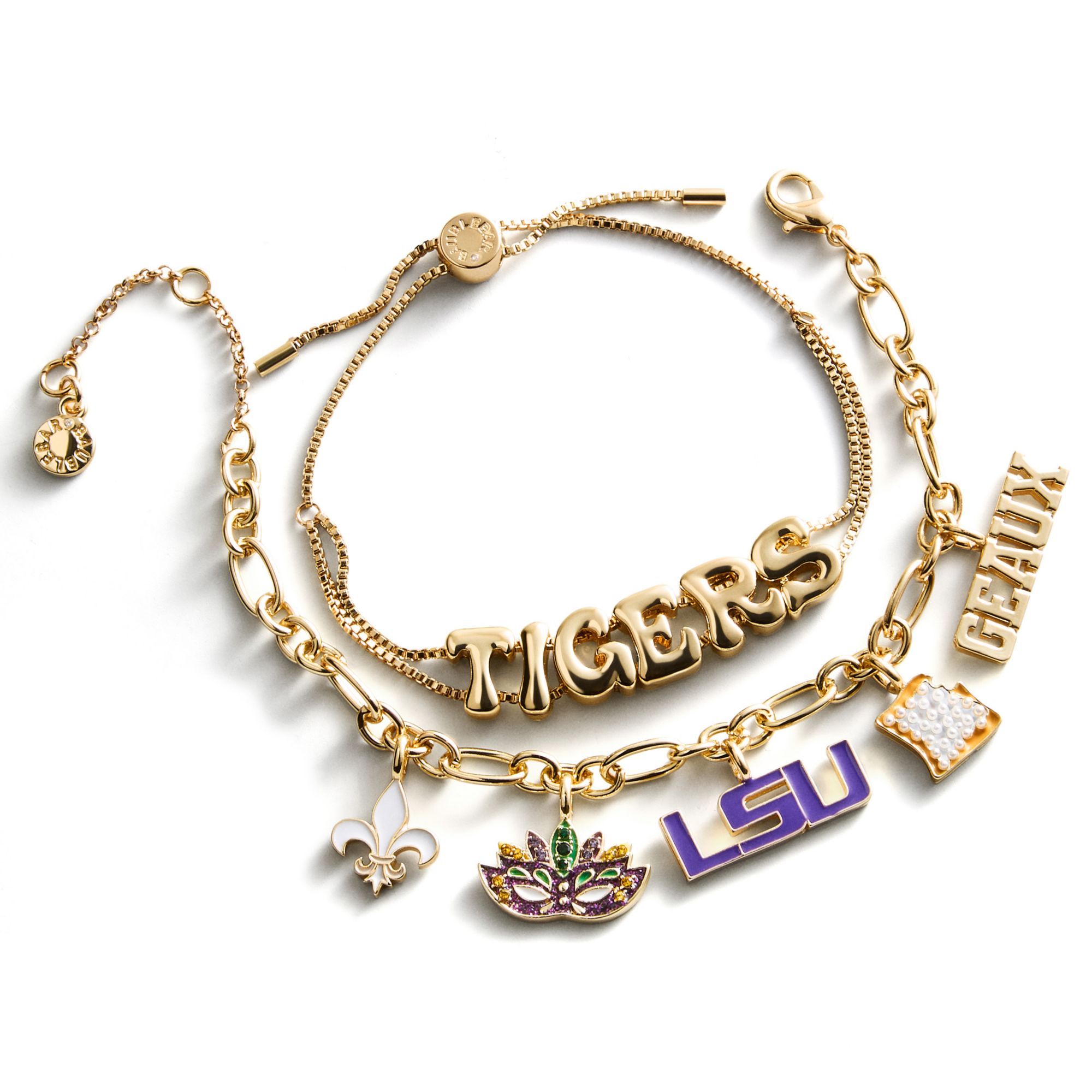BaubleBar LSU Tigers Charm Bracelet Set